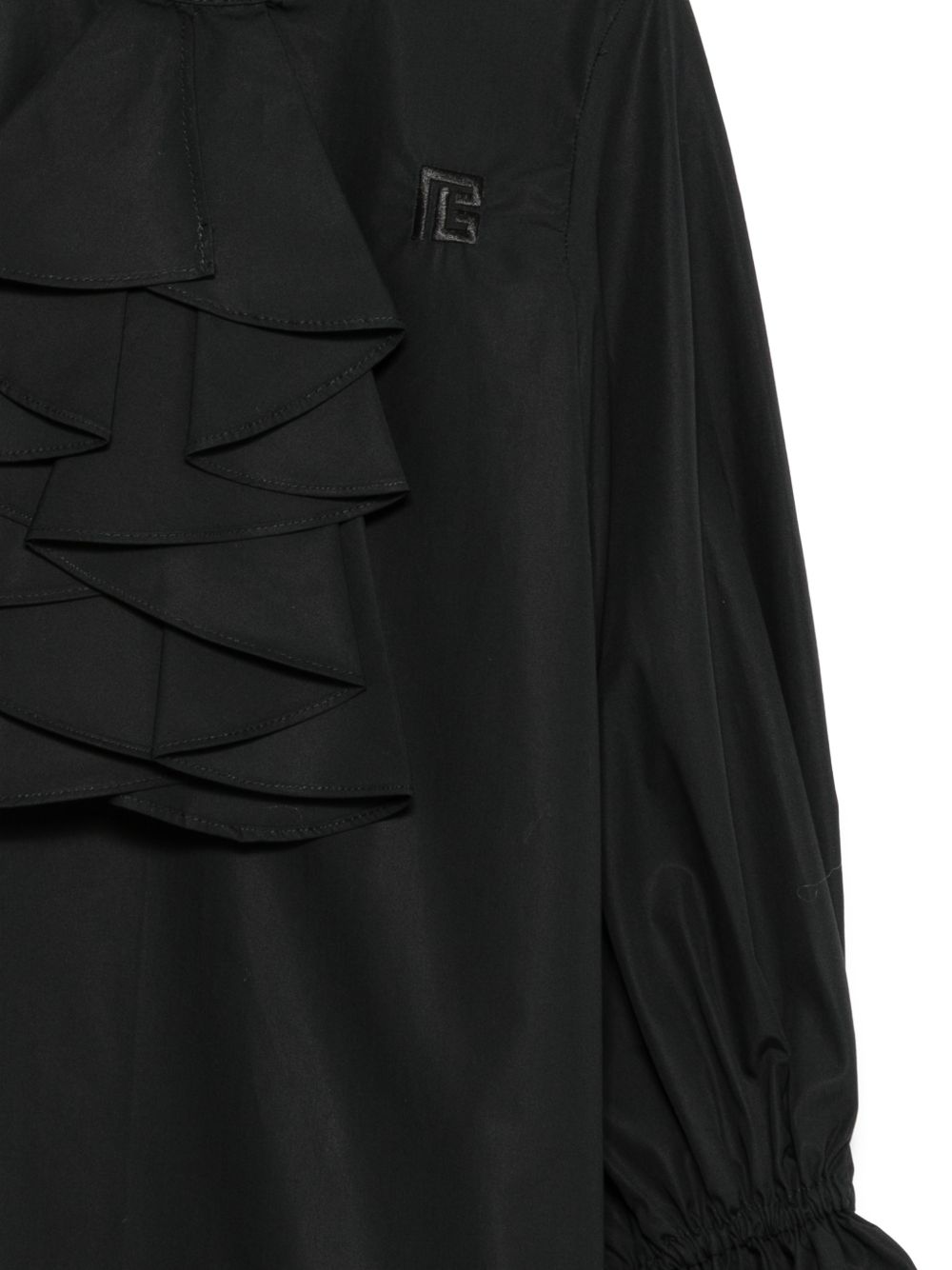 Abito per bambina Balmain Kids nero con logo ricamato BY1C80 P0562 930 BALMAIN KIDS
