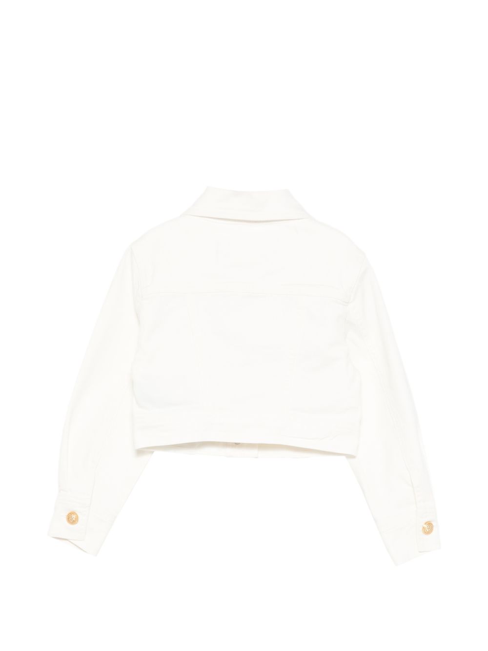 Giubbino per bambina Balmain Kids bianco con bottoni dorati BY2A07 Z3702 100 BALMAIN KIDS