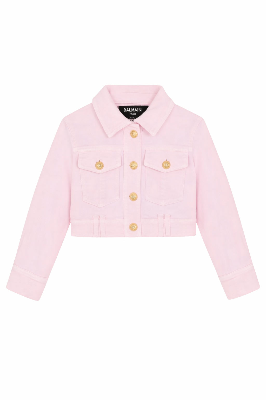 Giubbino per bambina Balmain Kids rosa con bottoni dorati BY2A07 Z3702 51E BALMAIN KIDS