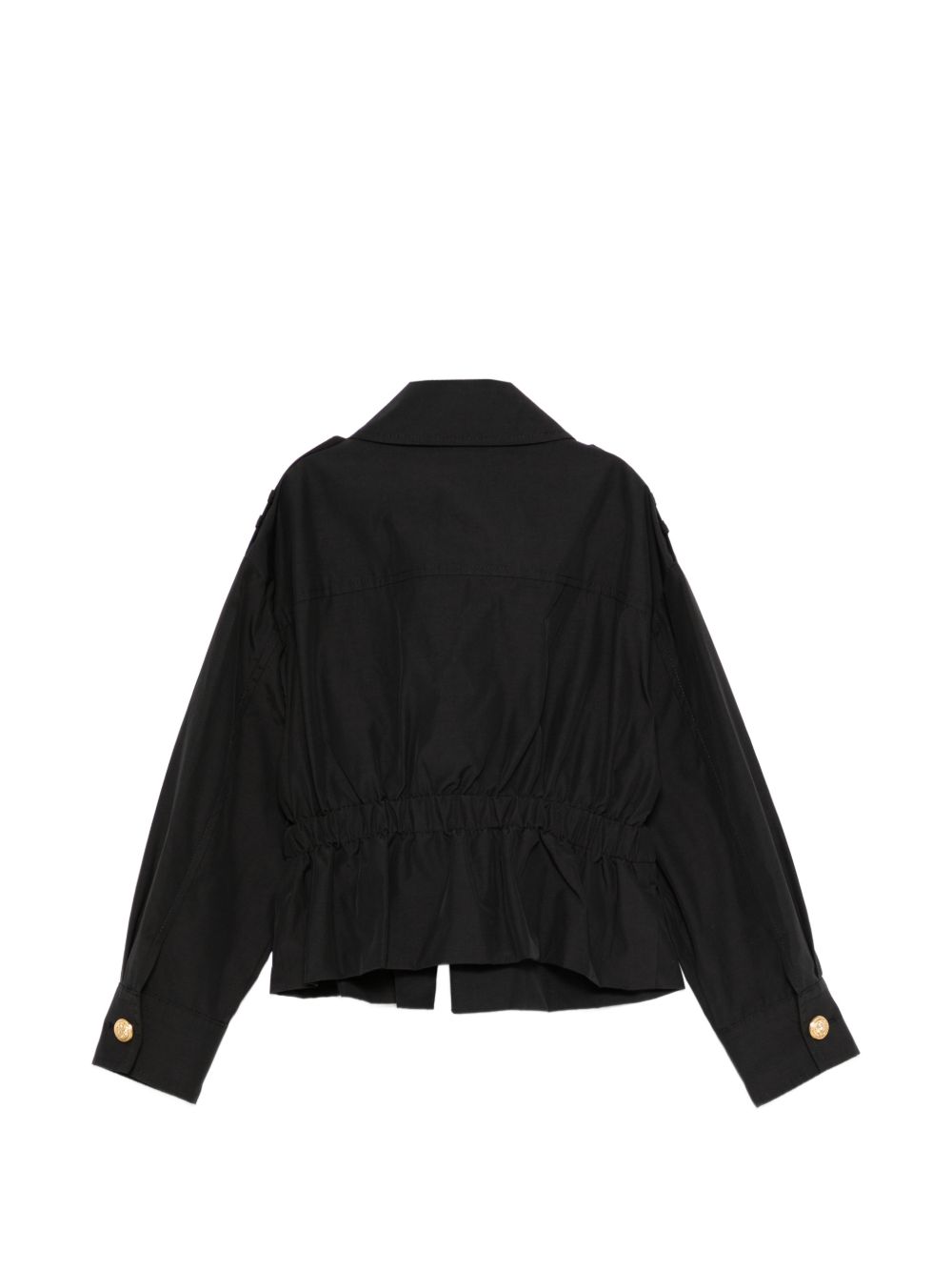 Giubbino per bambina Balmain Kids nero con bottoni color oro BY2A87 B0094 930 BALMAIN KIDS