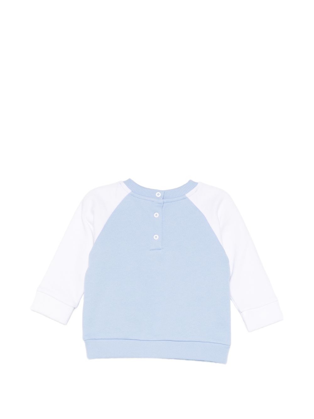 Felpa per neonato Balmain Kids azzurro con stampa grafica BY4530 Z3183 652BC BALMAIN KIDS