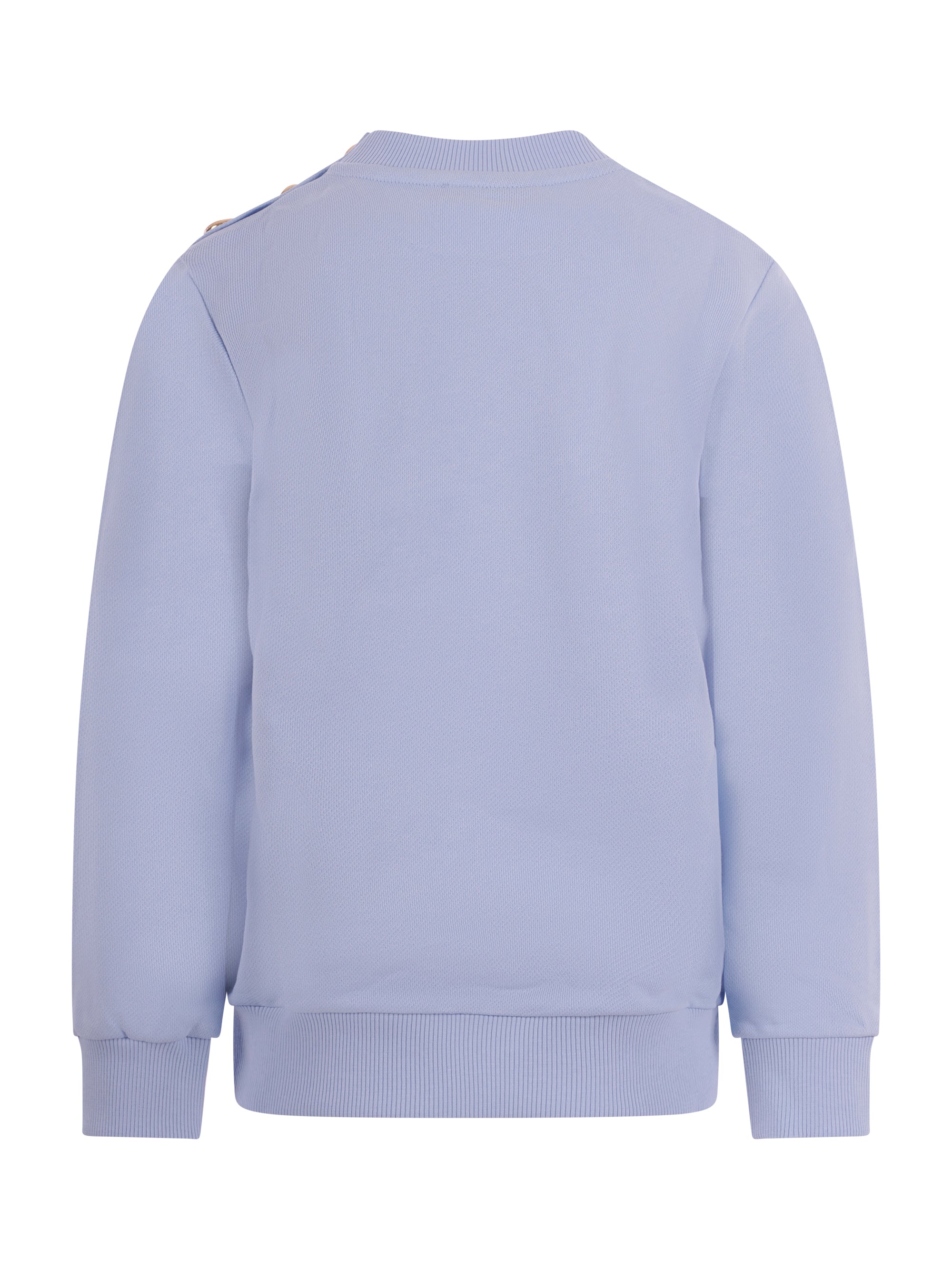 Felpa per bambino Balmain Kids azzurra con logo sul davanti BY4P20 Z3183 652NE BALMAIN KIDS