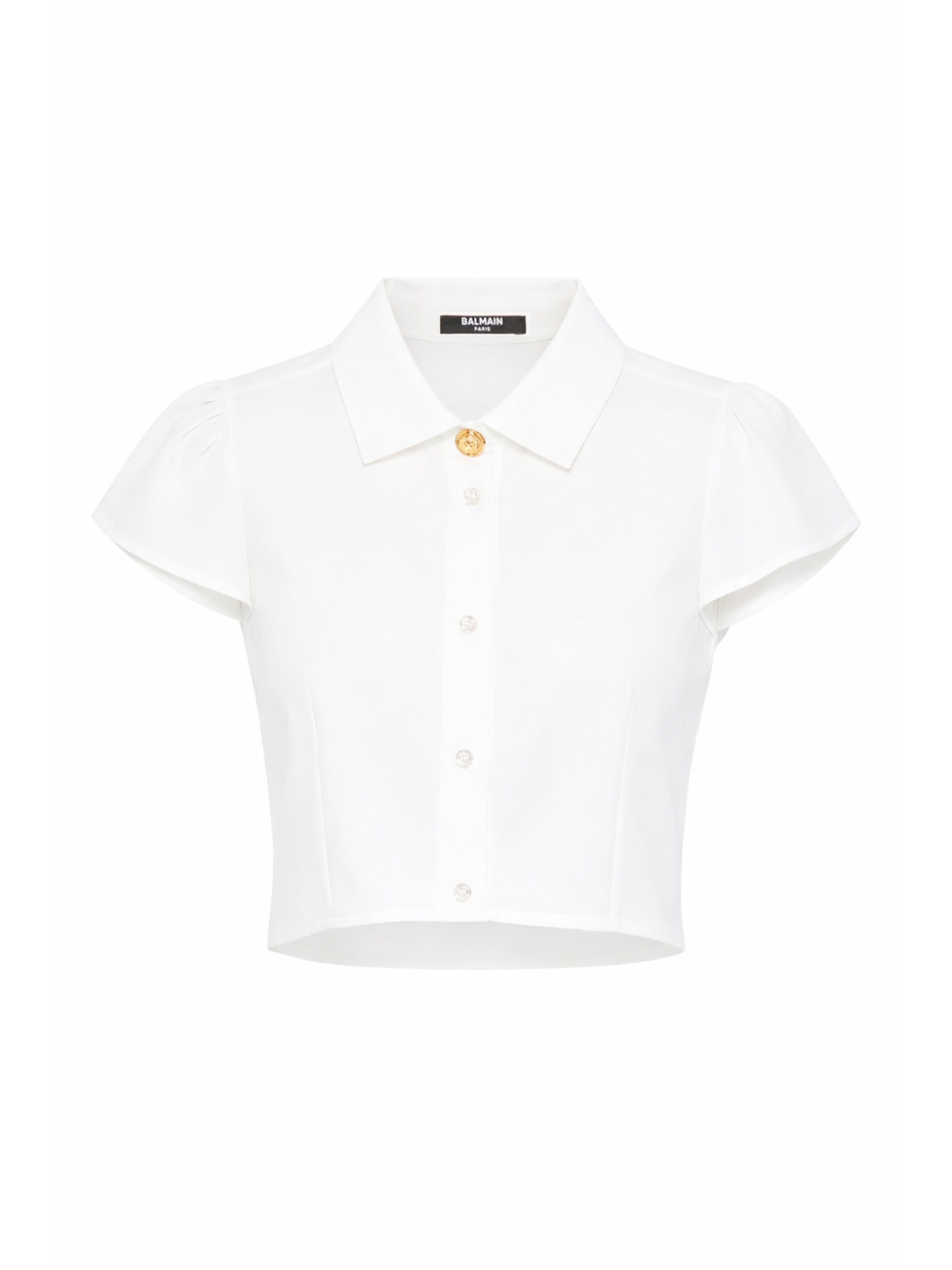 Camicia per bambina Balmain Kids bianca con colletto classico BY5A61 K0282 101 BALMAIN KIDS