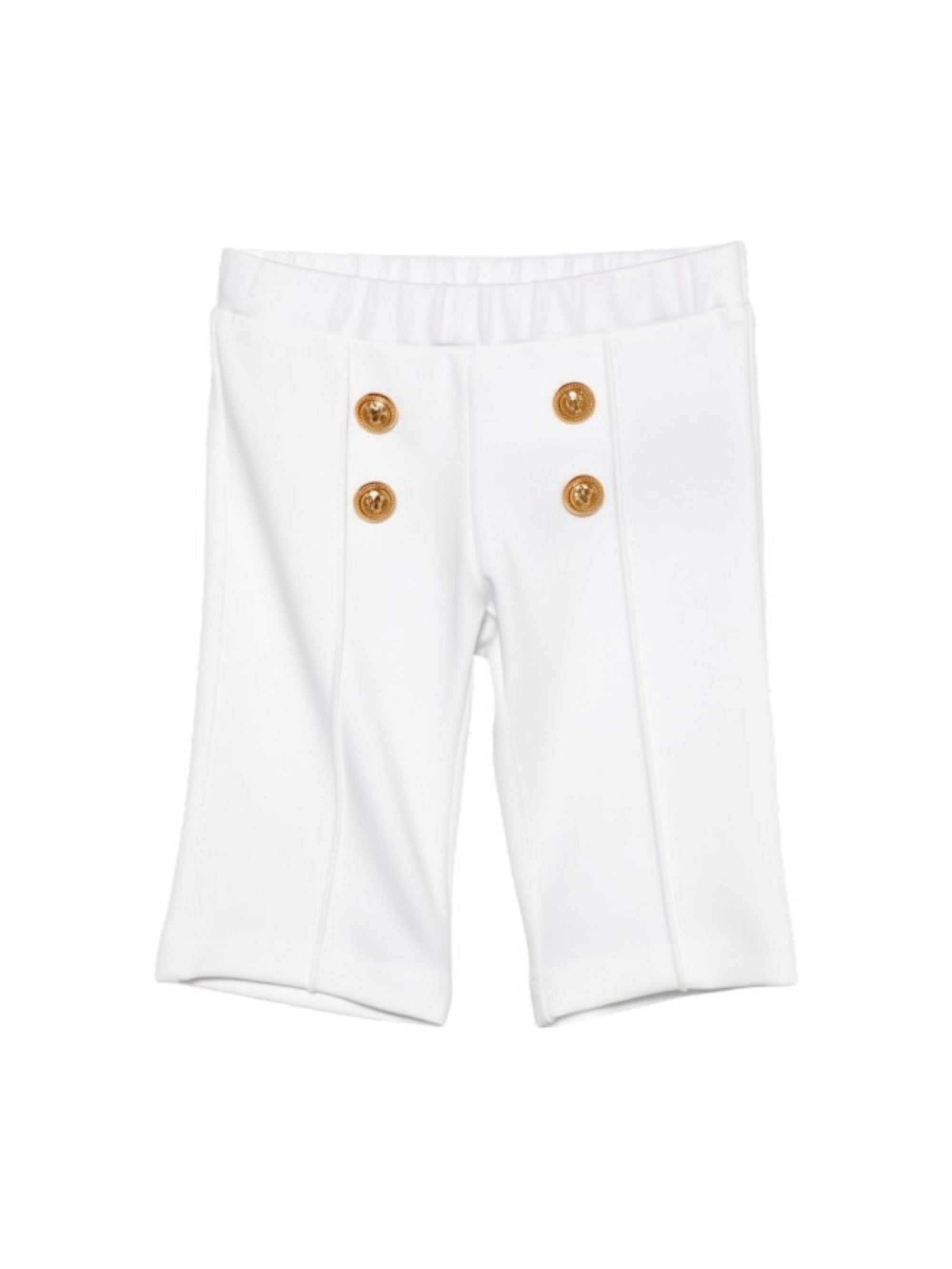 Pantaloni per neonata Balmain Kids bianchi con dettagli bottoni BY6100 J0371 100 BALMAIN KIDS