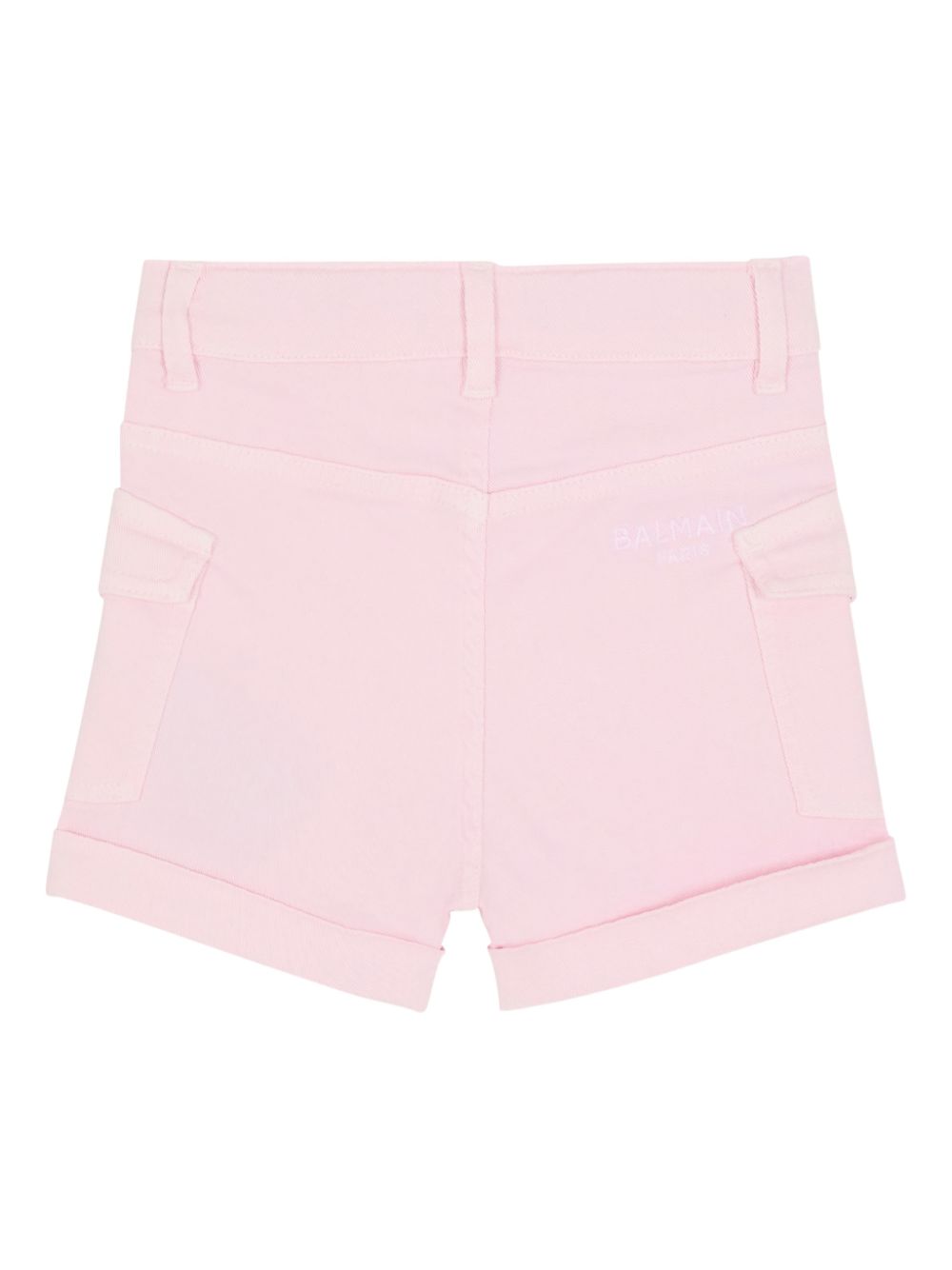 Shorts per bambina Balmain Kids rosa con bottoni color oro BY6A69 Z3702 51E BALMAIN KIDS
