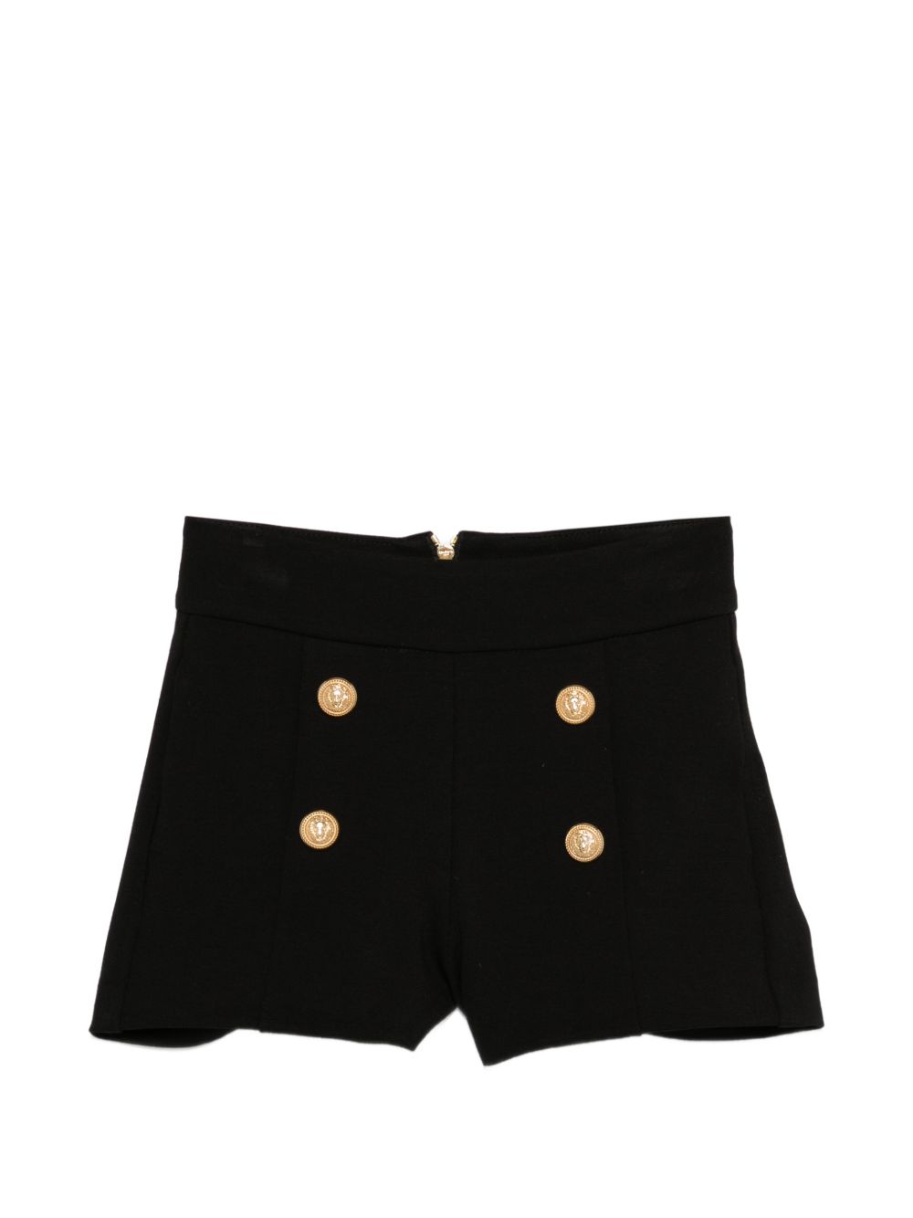 Shorts per bambina Balmain Kids neri con bottoni color oro BY6B69 J0371 930OR BALMAIN KIDS