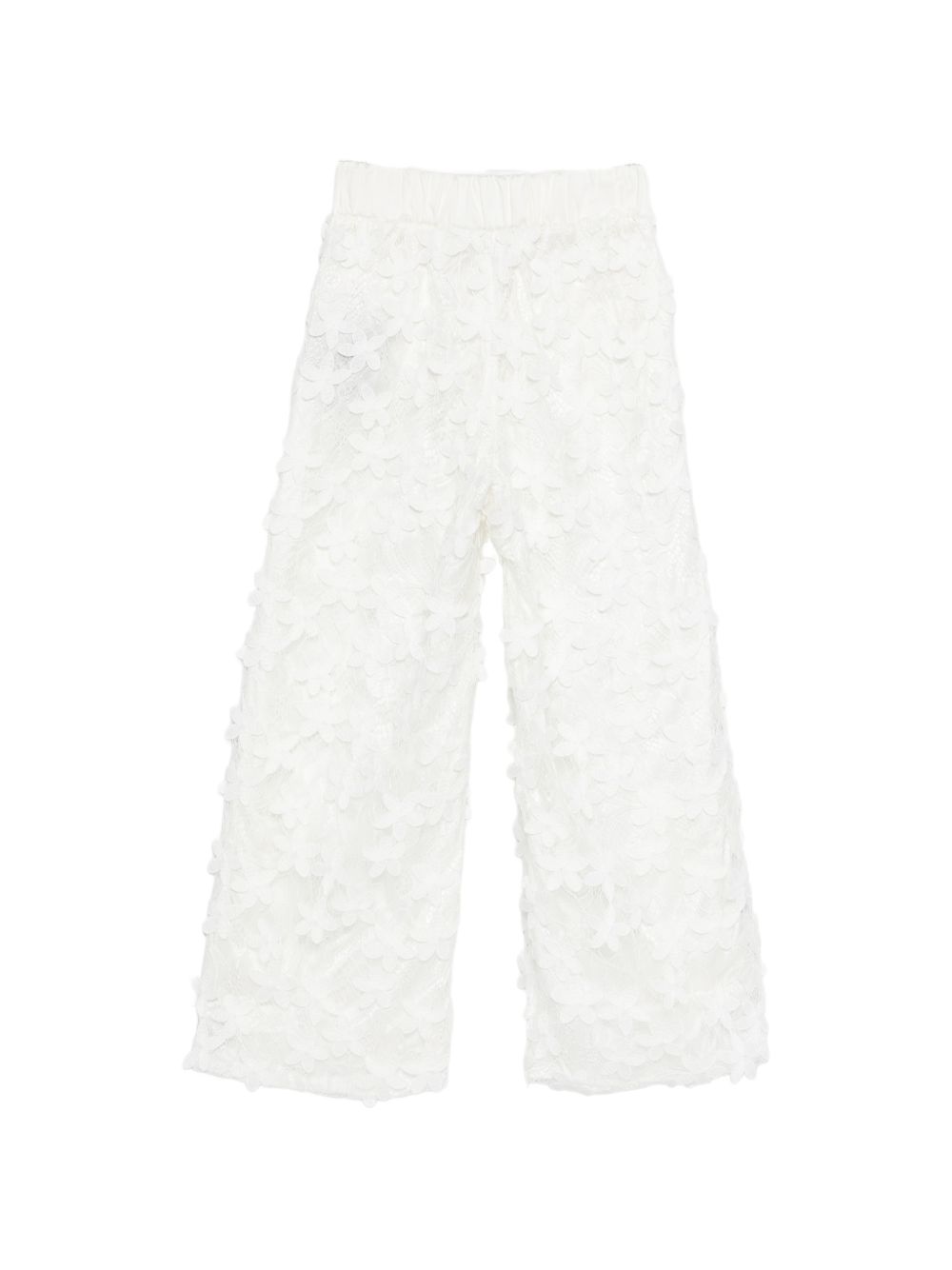 Pantaloni per bambina Balmain Kids bianco con dettaglio con bottoni BY6B80 U0263 100 BALMAIN KIDS