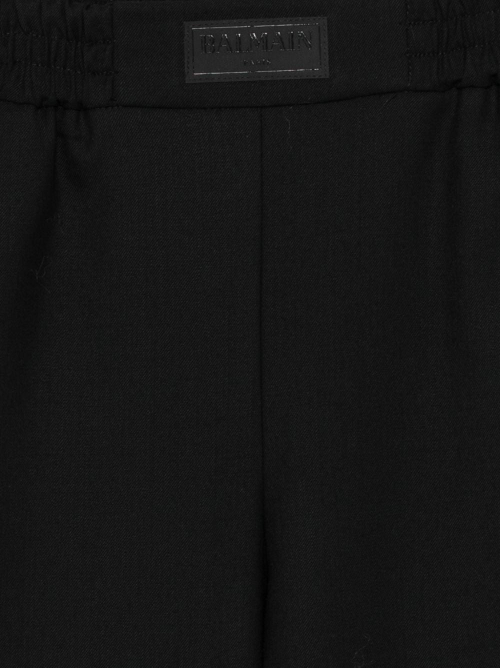 Pantaloni per bambino Balmain Kids neri con toppa con logo in vita BY6P80 I0196 930 BALMAIN KIDS