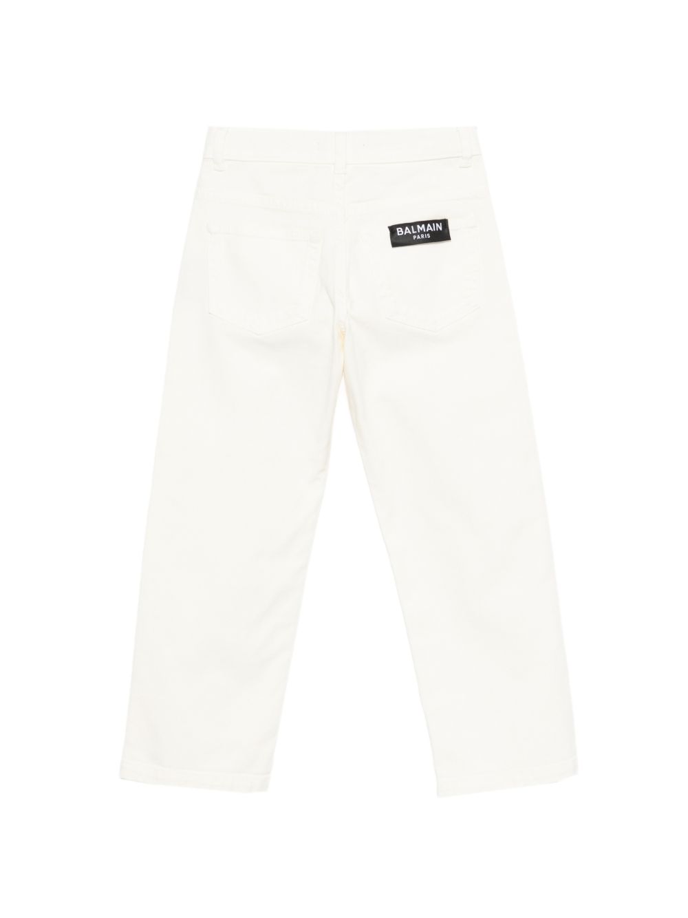 Jeans da bambino Balmain Kids bianco con decorazione BY6V0T Z3702 102 BALMAIN KIDS