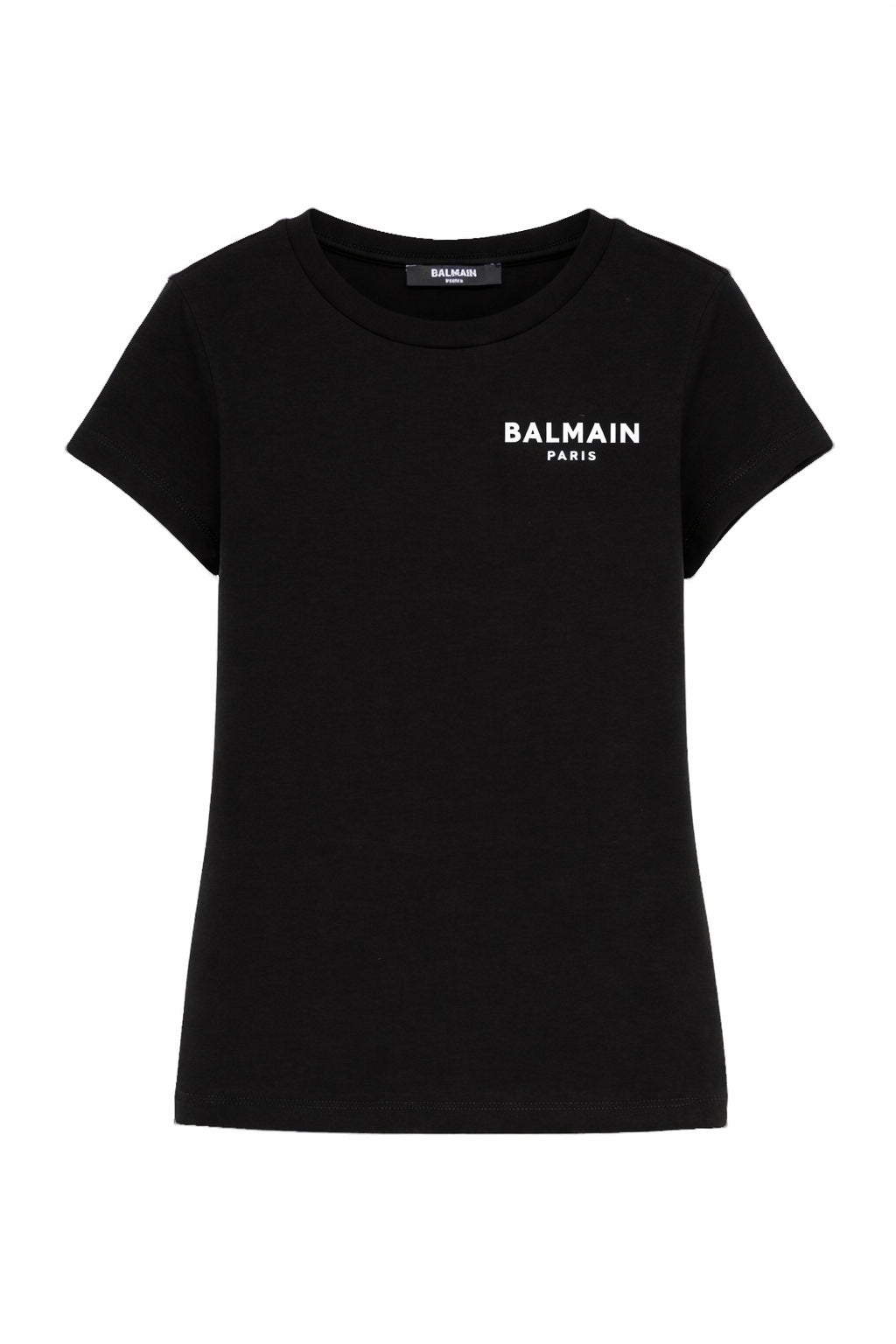 T-shirt per bambina Balmain Kids nera con logo sul davanti BY8C61 Z3277 930BC BALMAIN KIDS