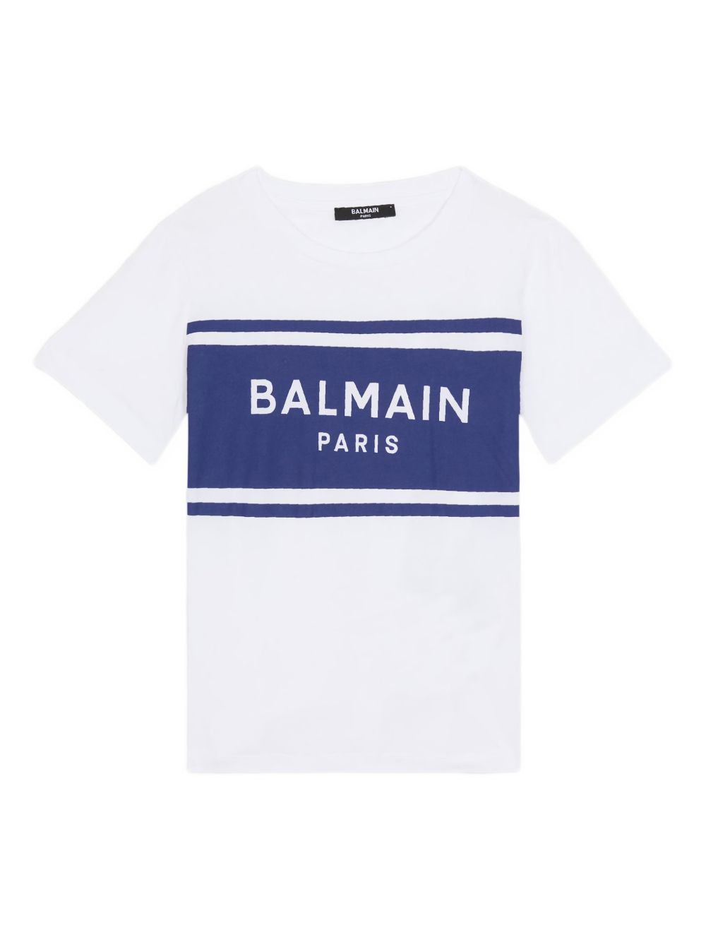 T-shirt per bambino Balmain Kids bianca con logo sul davanti BY8P11 Z3672 100BL BALMAIN KIDS
