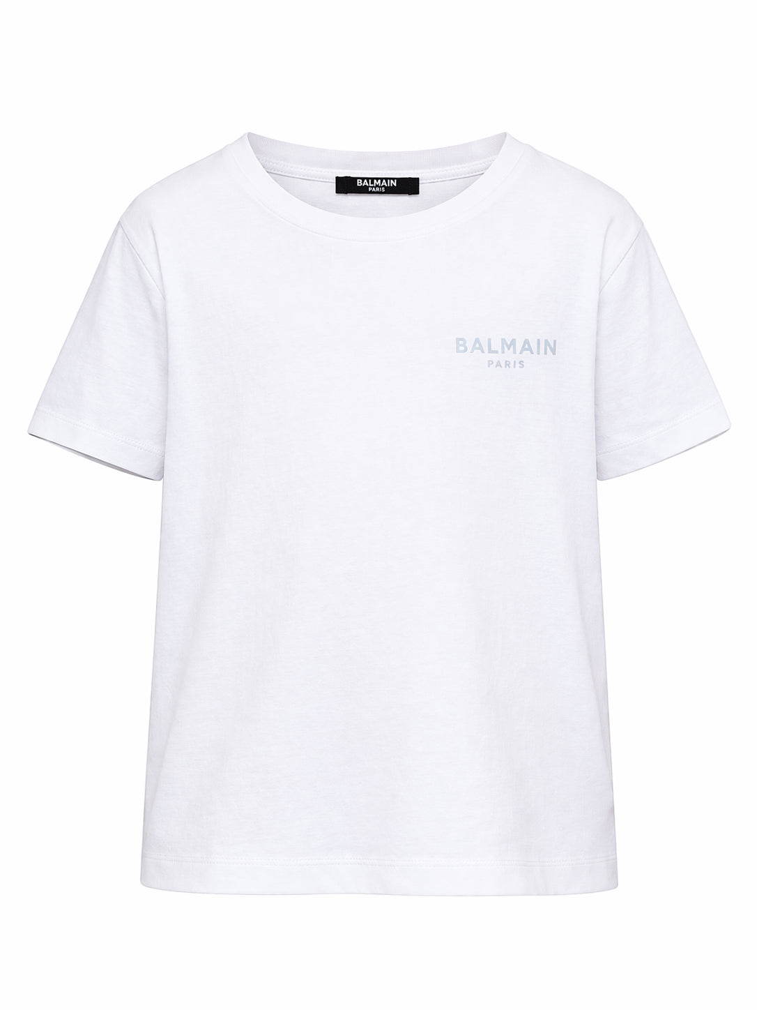 T-shirt per bambino Balmain Kids bianca con logo sul davanti BY8R31 Z3672 100CE BALMAIN KIDS