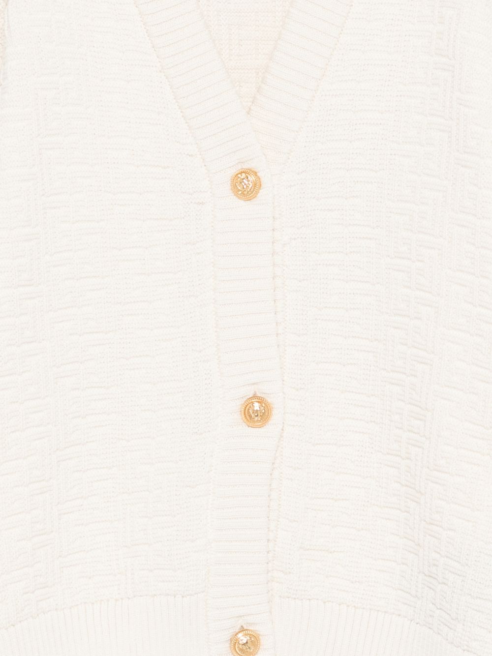 Cardigan per bambino Balmain Kids bianco con bottoni color oro BY9P30 Z2164 102 BALMAIN KIDS