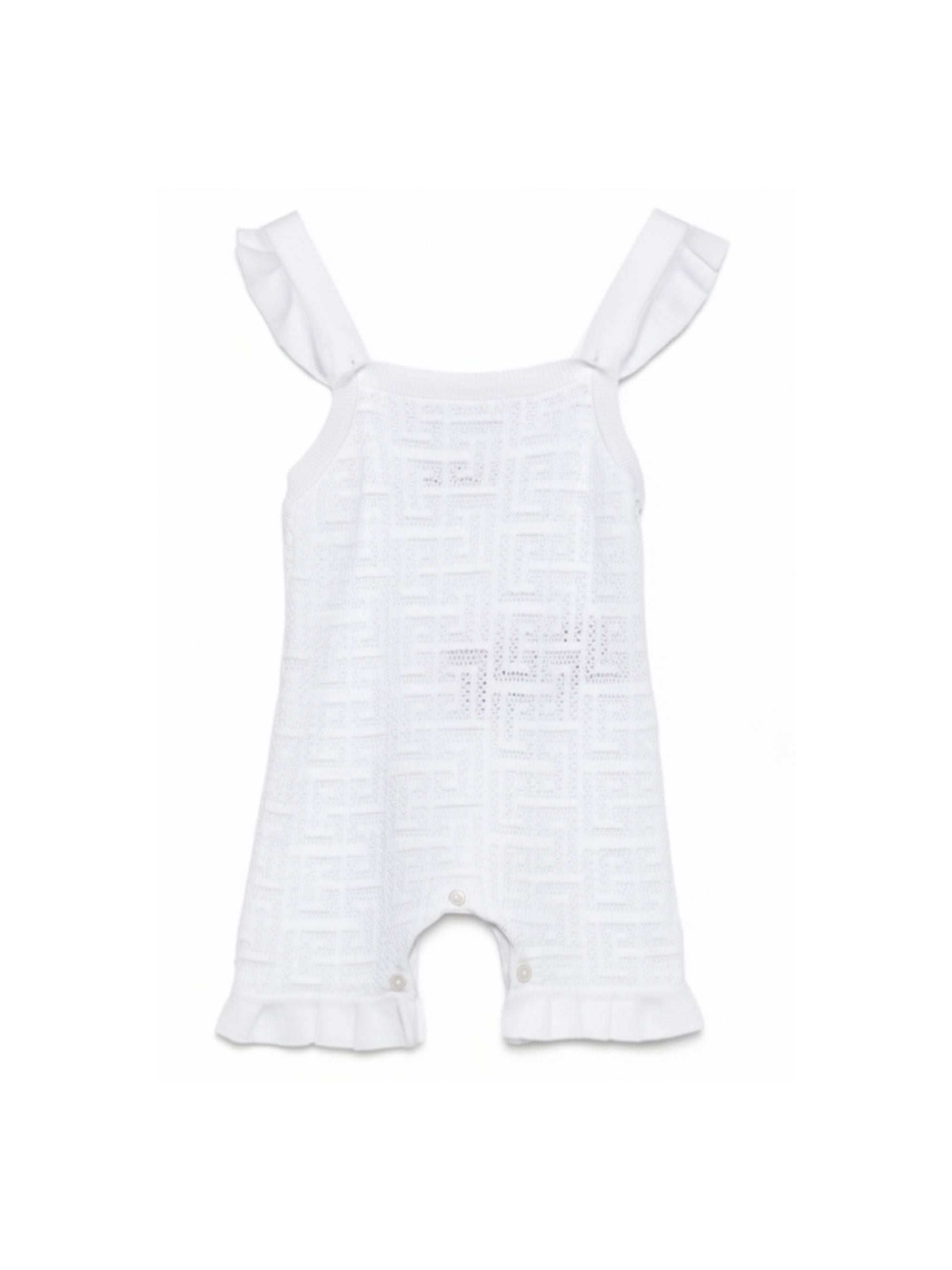 Salopette per neonata Balmain Kids bianca con ruches BYA052 X0018 100 BALMAIN KIDS