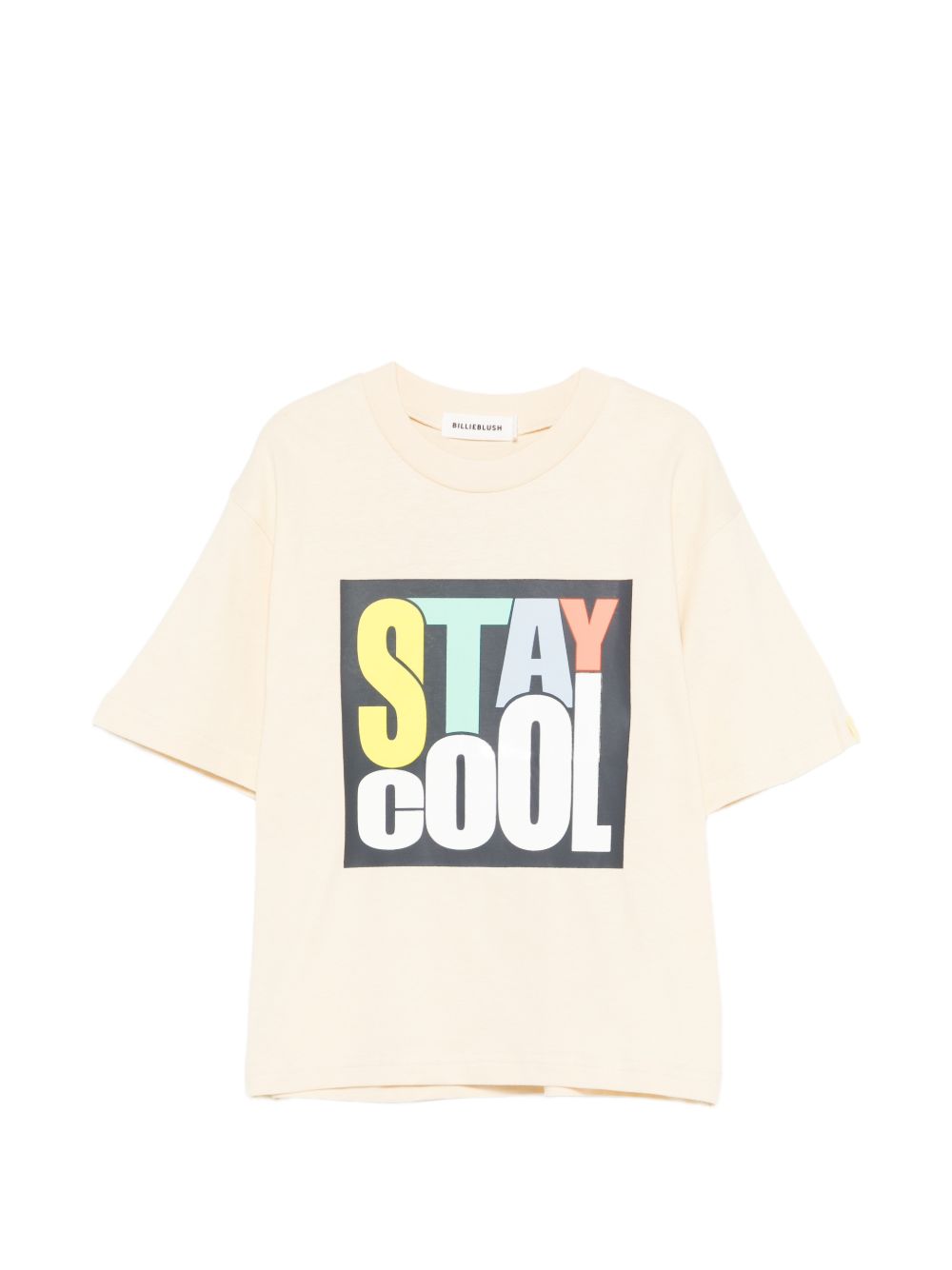 T-shirt per bambino Billieblush gialla con scritta "Stay cool" sul davanti U21708 255 BILLIEBLUSH KIDS
