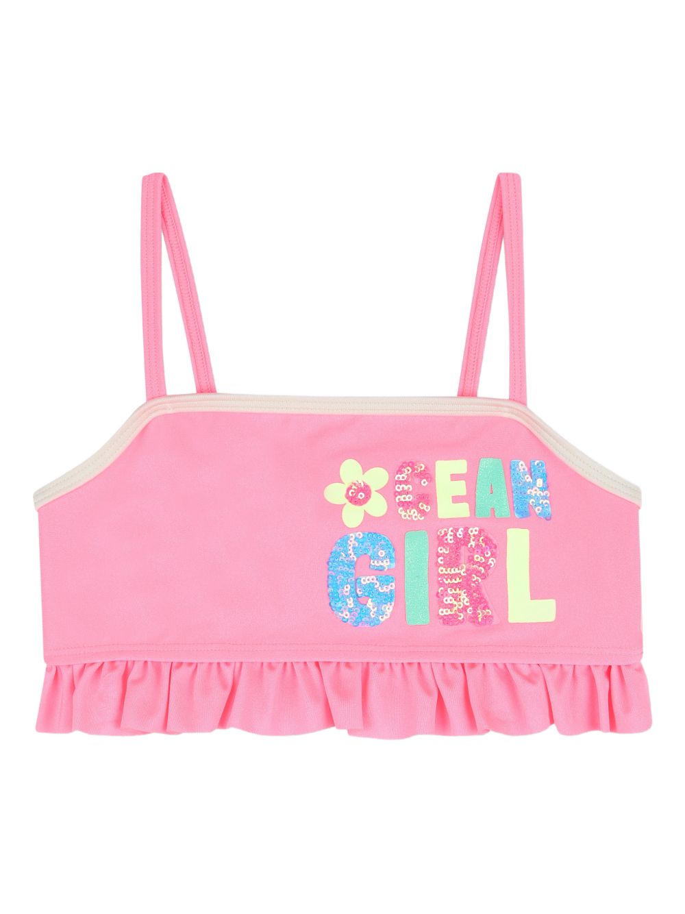 Bikini per bambina Billieblush rosa con stampa grafica U22157 499 BILLIEBLUSH KIDS
