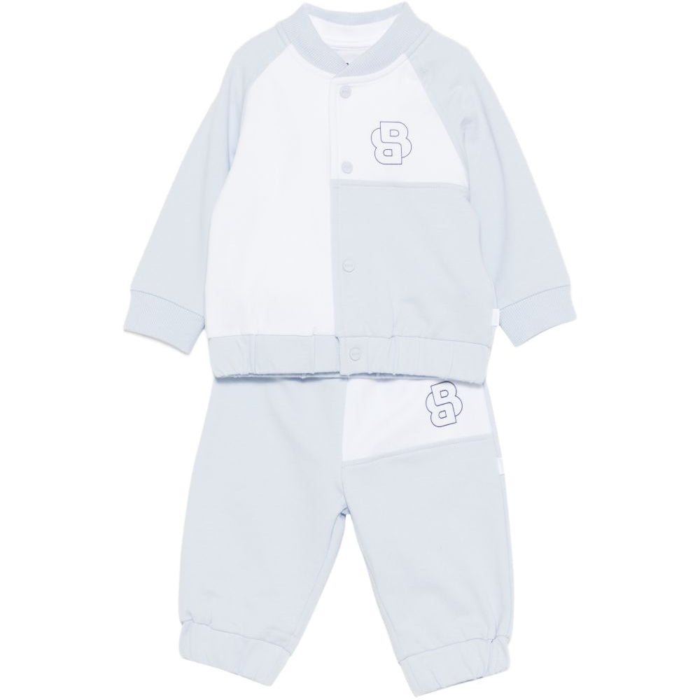 Tuta sportiva per neonato BOSS Kids azzurro con inserti J53049 771 BOSS KIDS