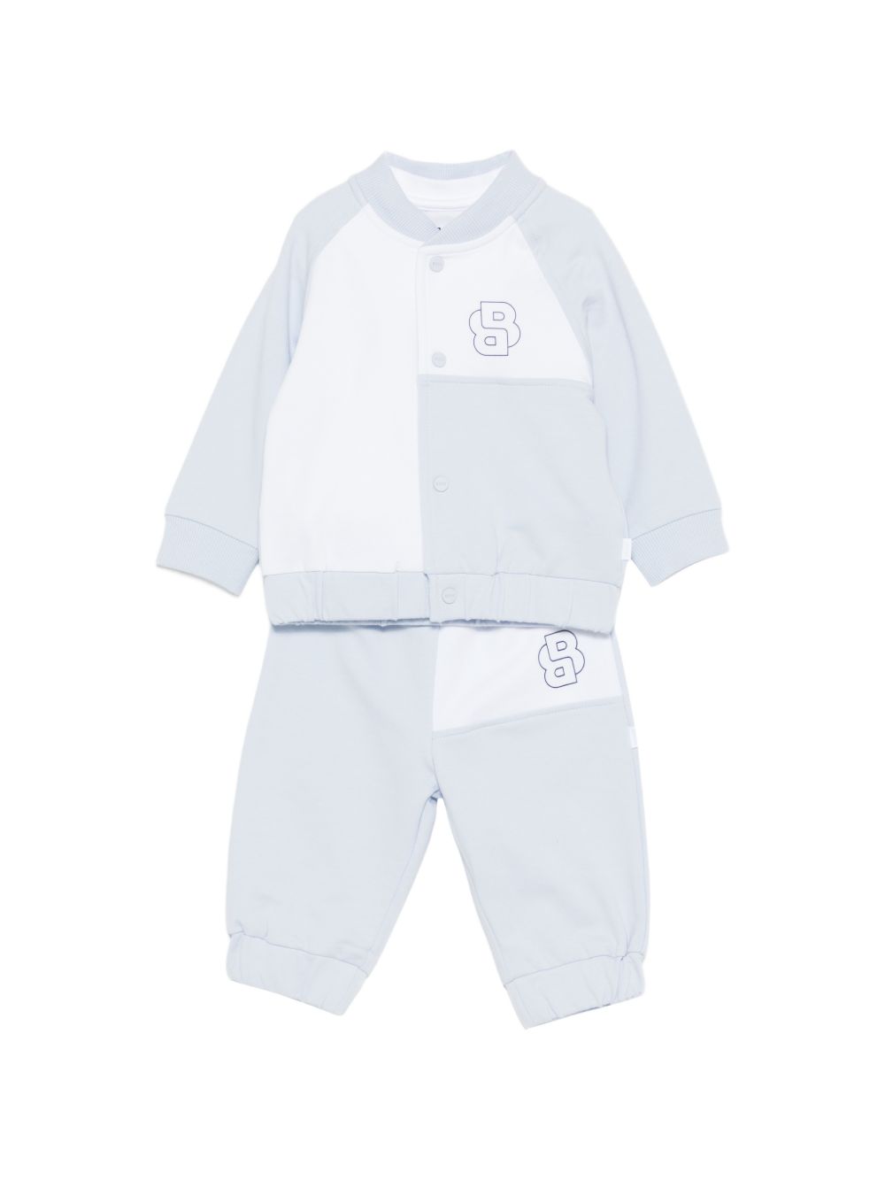 Tuta sportiva per neonato BOSS Kids azzurro con inserti J53049 771 BOSS KIDS