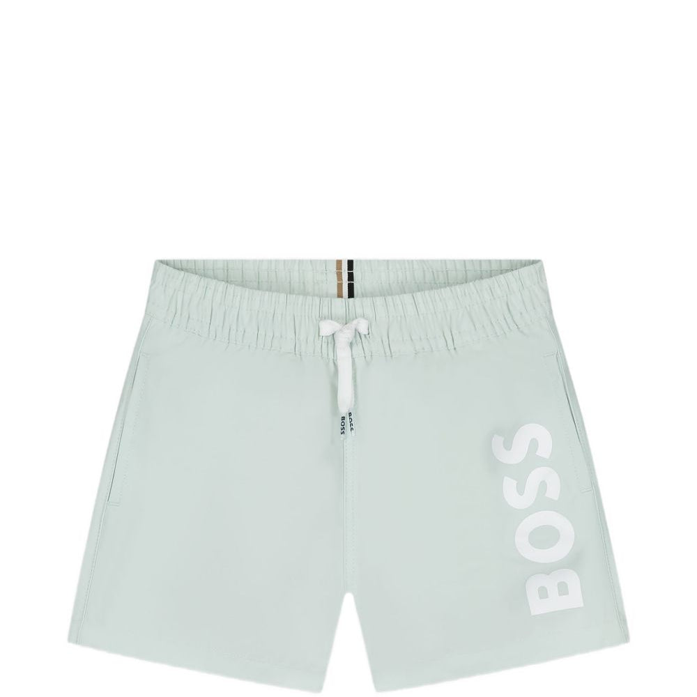 Costume per neonato Boss Kids verde con stampa logo sul davanti J53172 73K BOSS KIDS