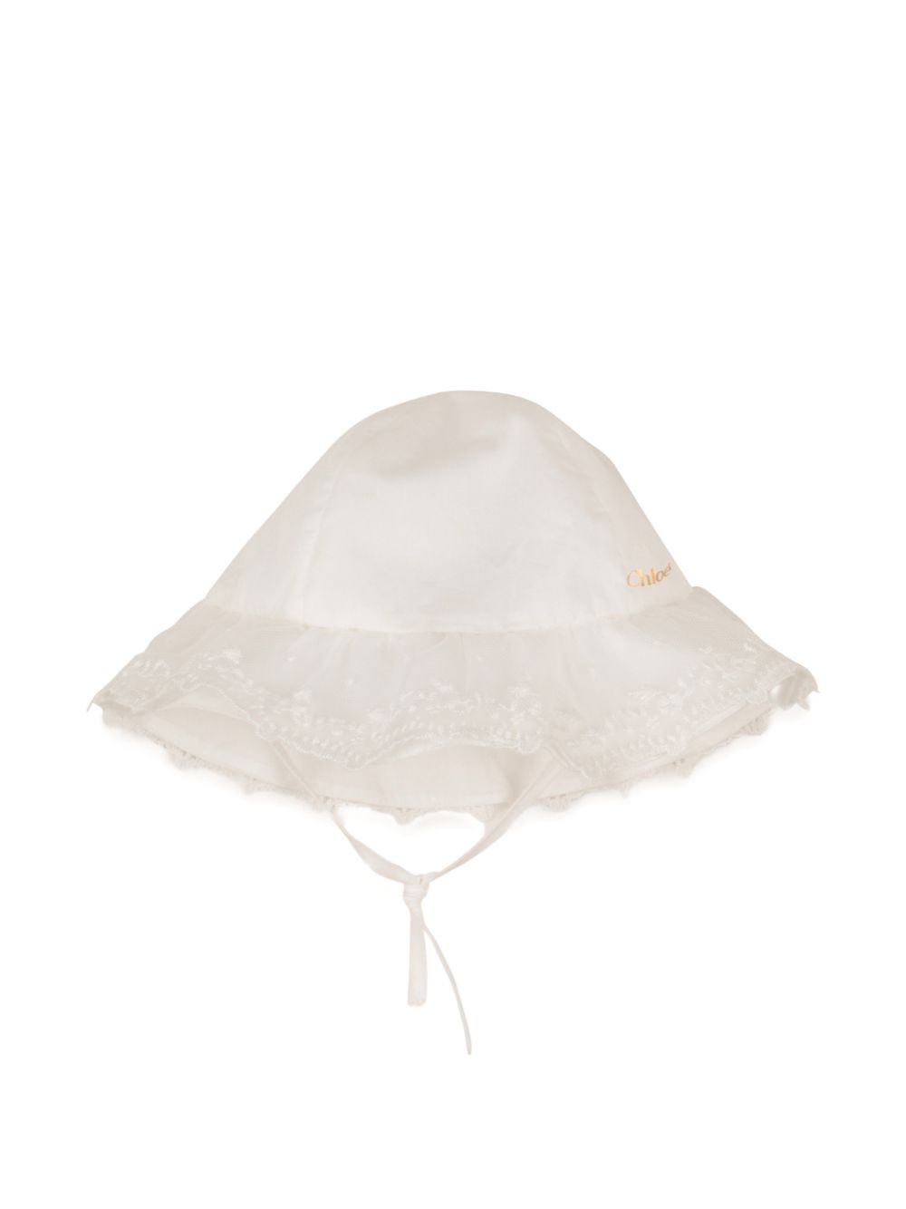 Set tutina e capellino per neonata Chloé Kids bianco con finiture in pizzo C20930 117 CHLOE' KIDS
