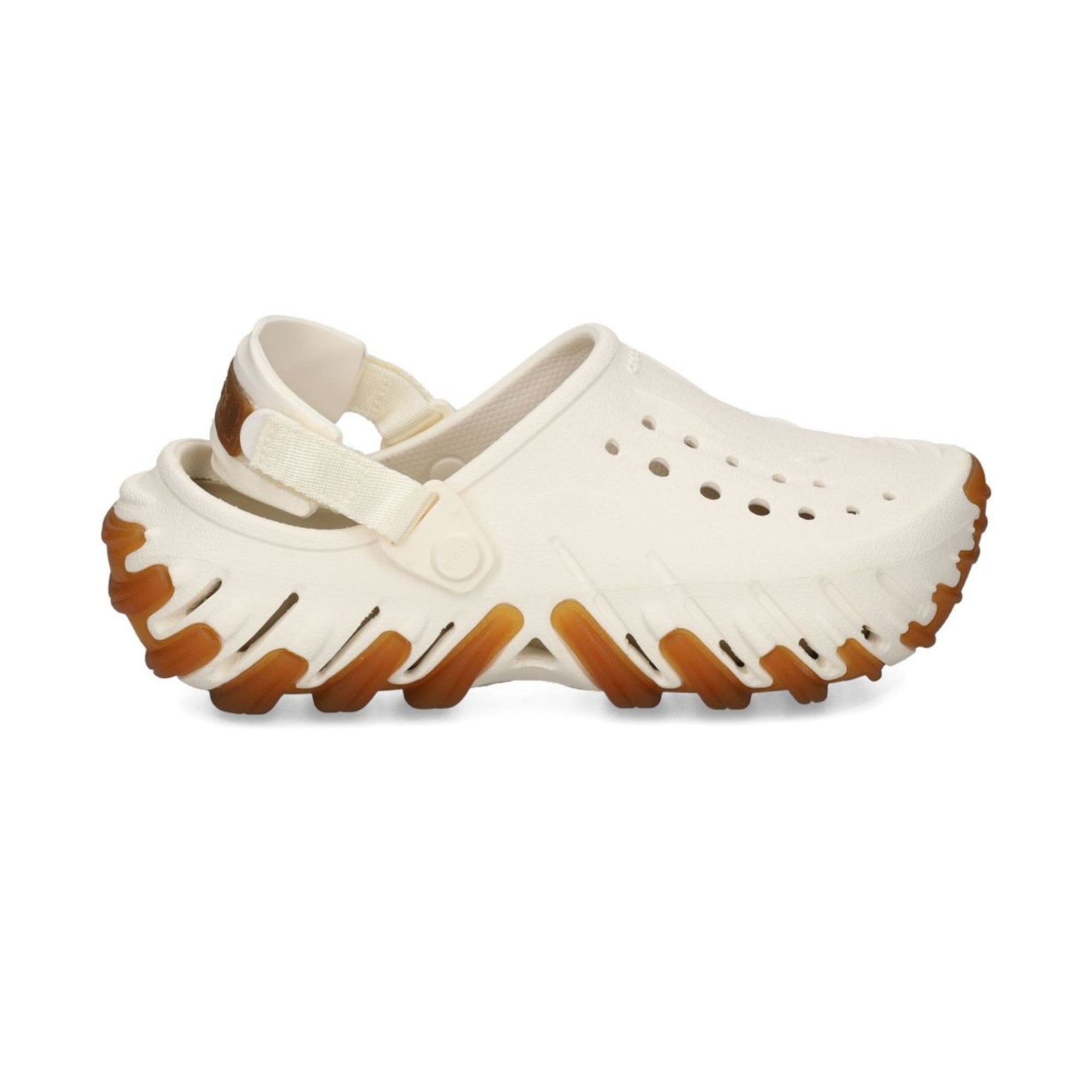 Sandali per donna Crocs beige con suola scanalata 211675 CHAL CROCS KIDS