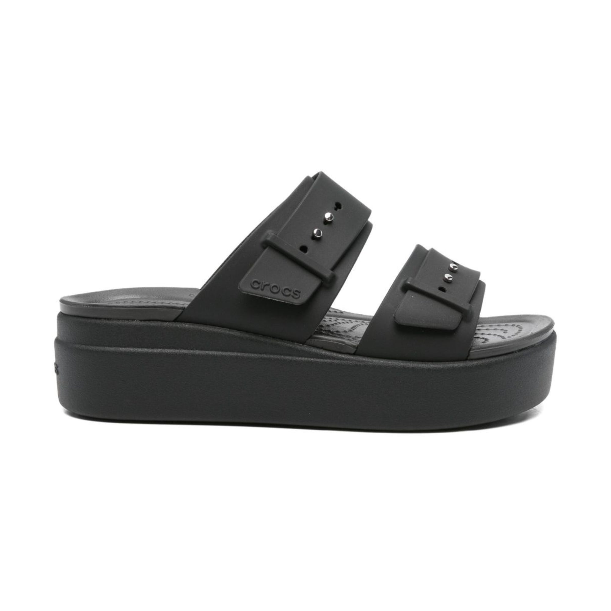 Sandali Brooklyn per donna Crocs nere con doppia fibbia 207431 BLK CROCS KIDS