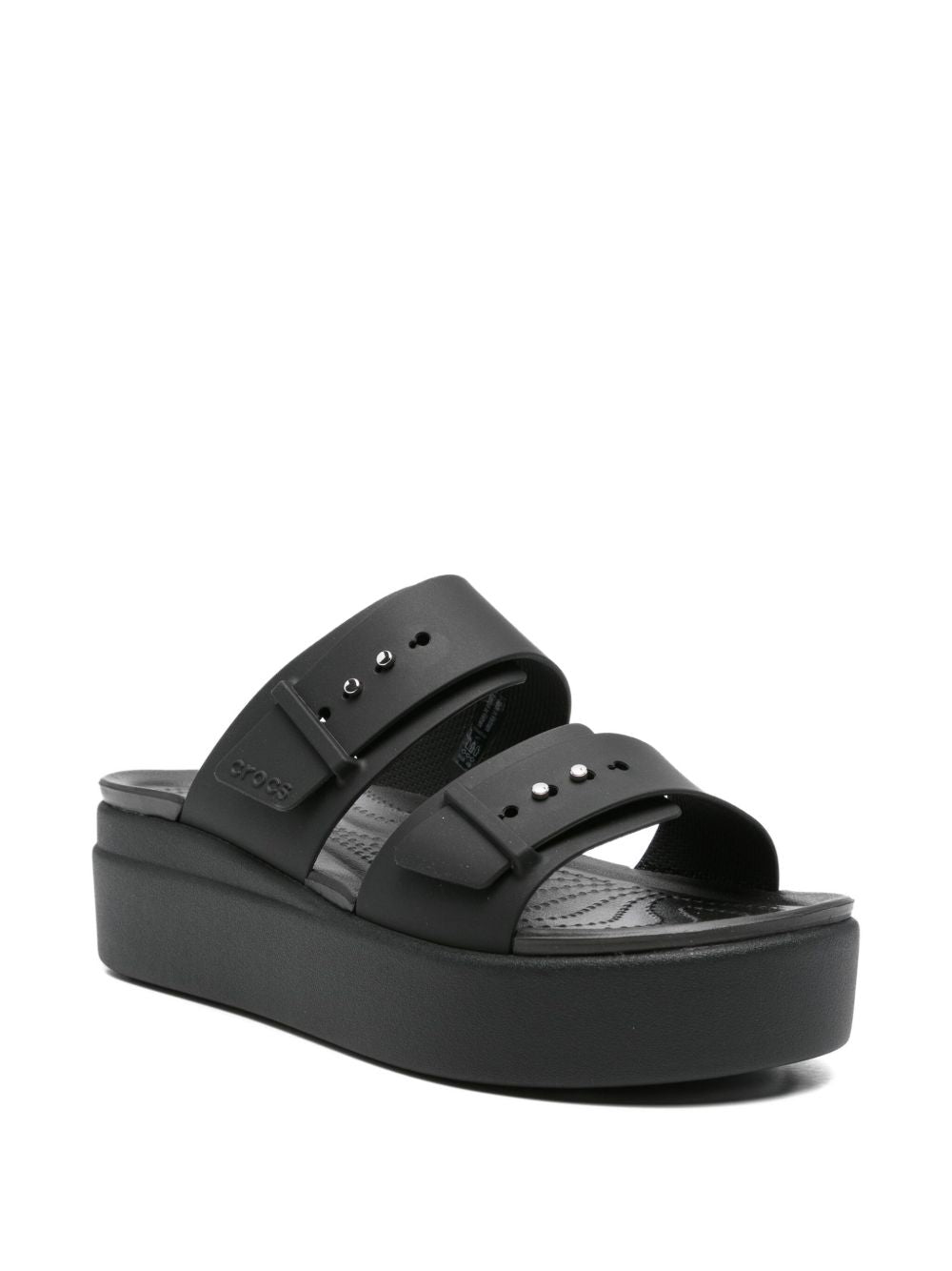 Sandali Brooklyn per donna Crocs nere con doppia fibbia 207431 BLK CROCS KIDS