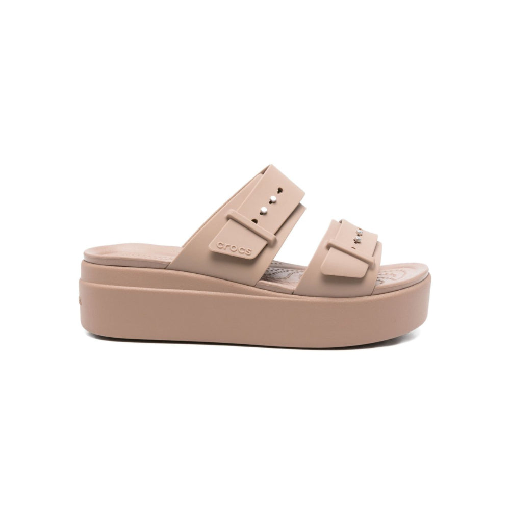 Sandali Brooklyn per donna Crocs beige con doppia fibbia 207431 LATT CROCS KIDS