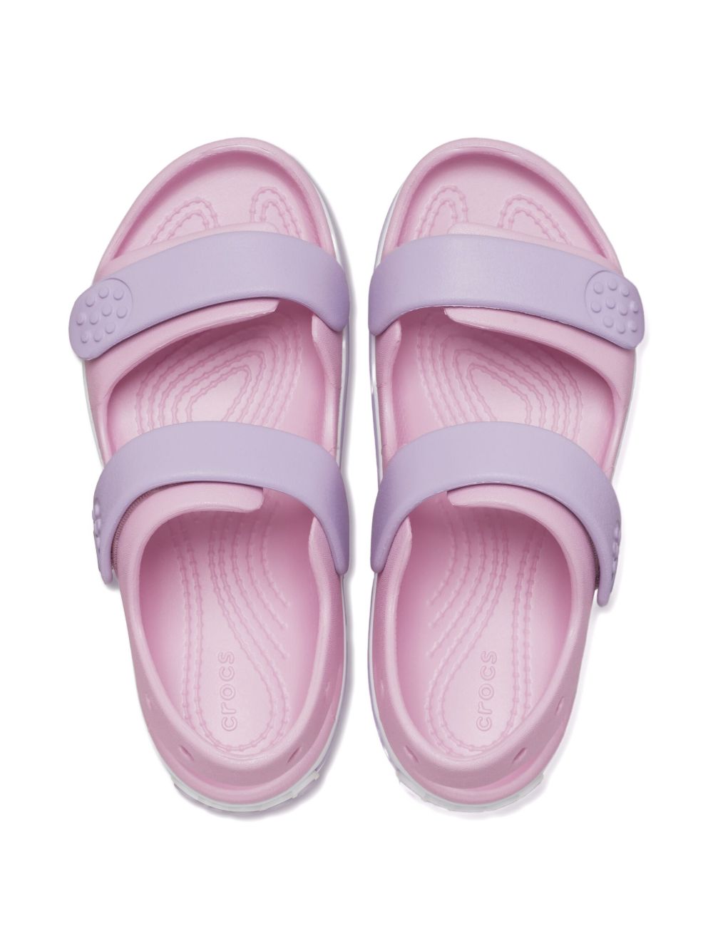 Sandali per bambina Crocs Kids rosa con dettaglio bicolore 209423 BALV CROCS KIDS