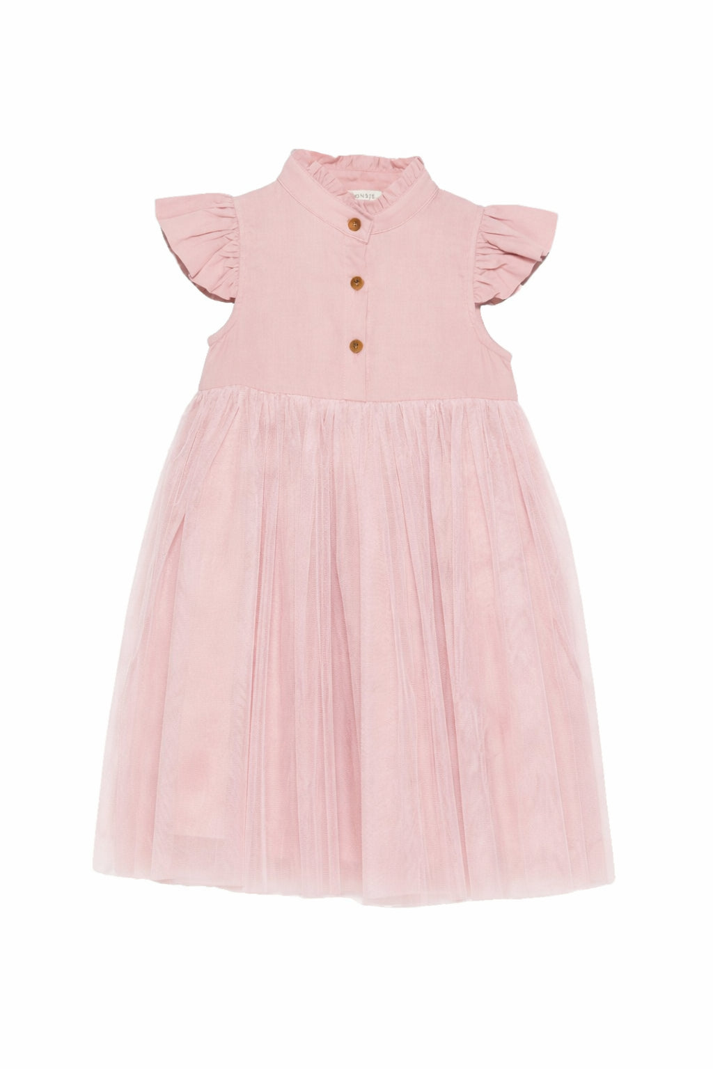 Abito Fleurance per bambina Donsje rosa con ruches 4062900 00197 DONSJE KIDS