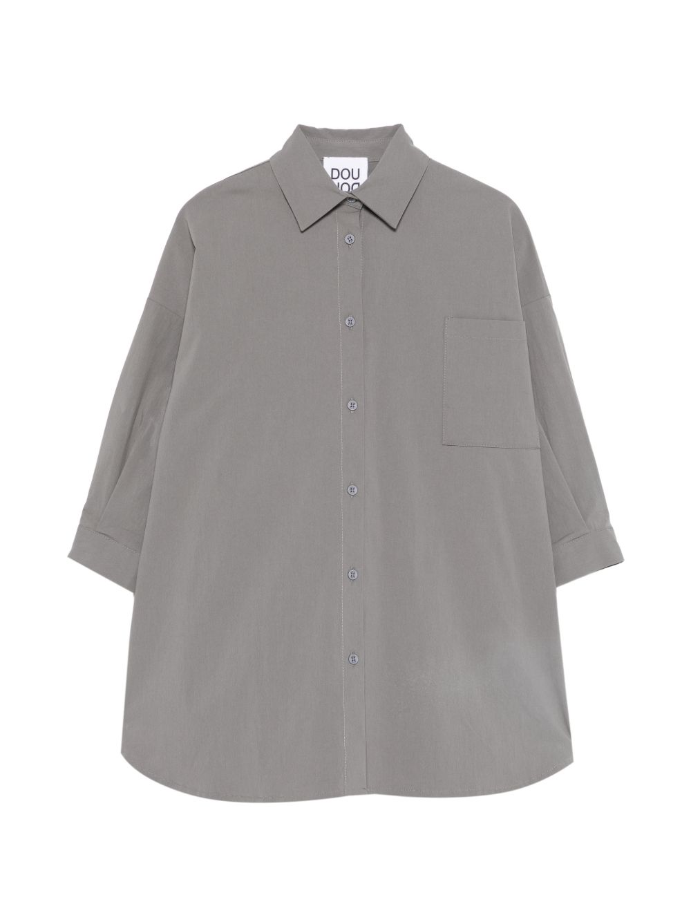 Abito per bambina Douuod Kids grigio con colletto e tasca DY1A90 P0589 907 DOUUOD KIDS