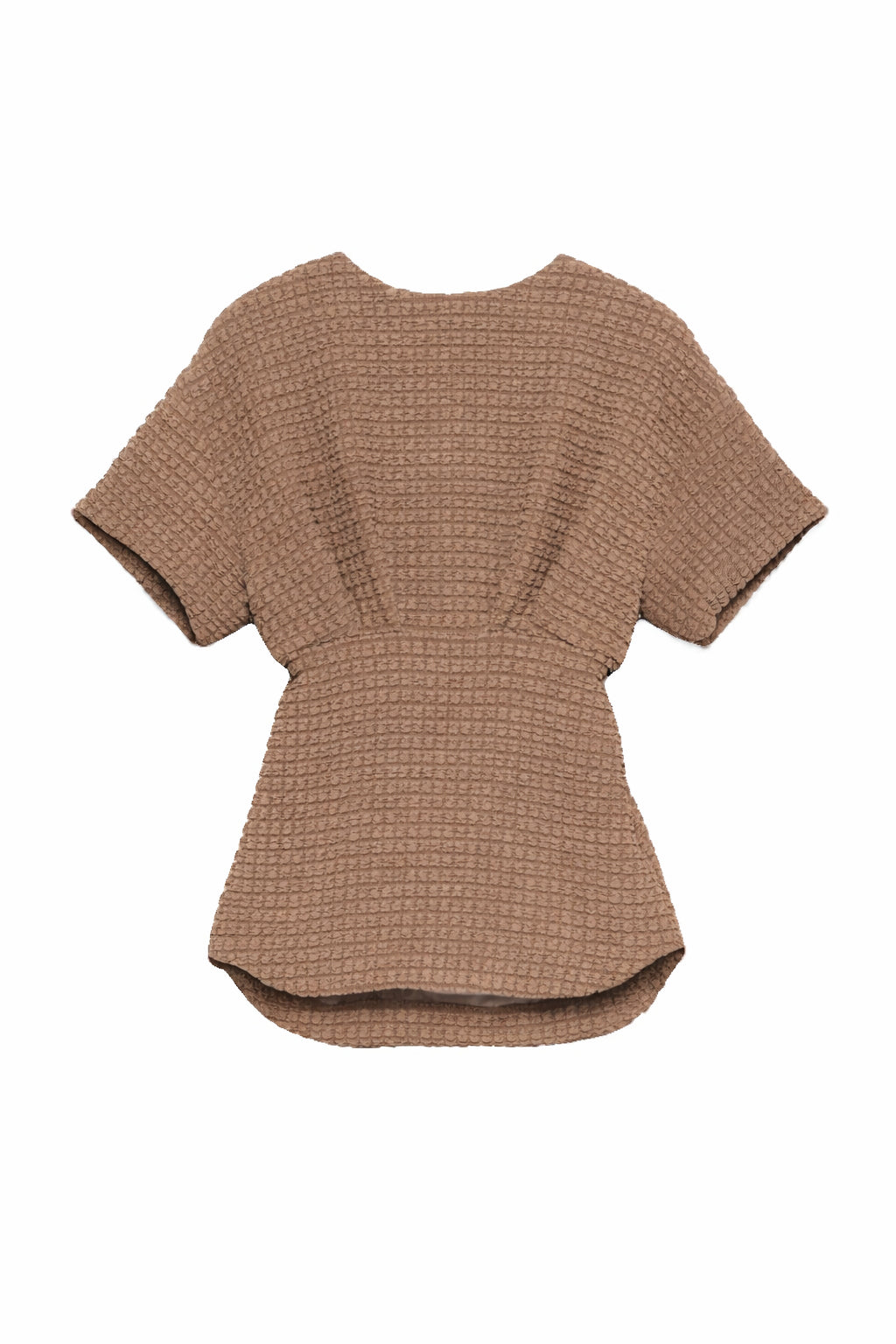 Abito per ambina Douuod Kids marrone con scollo rotondo DY1B31 U0267 334 DOUUOD KIDS