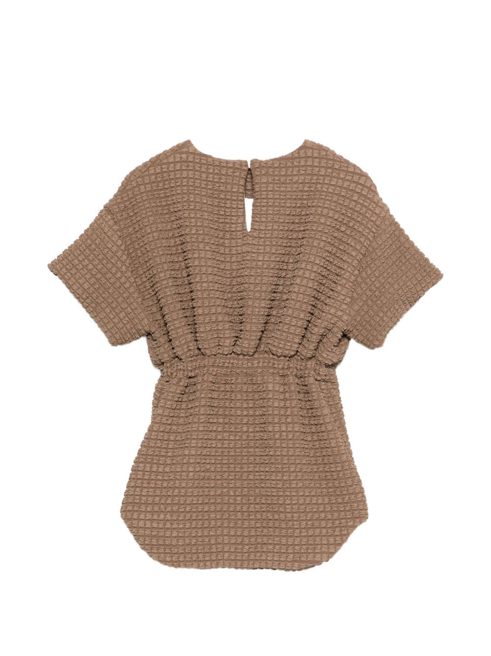 Abito per ambina Douuod Kids marrone con scollo rotondo DY1B31 U0267 334 DOUUOD KIDS