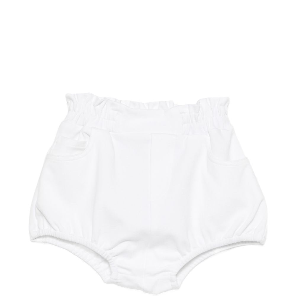 Shorts per bambina Douuod Kids bianchi con elastico in vita DY6A69 J0371 100 DOUUOD KIDS