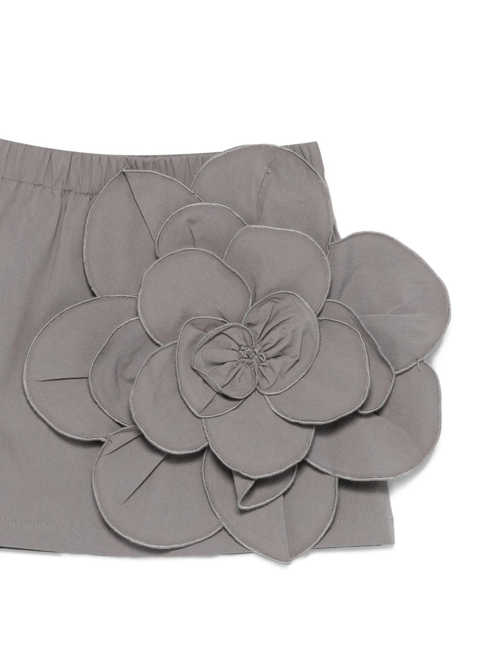 Gonna per bambina Douuod Kids grigia con applicazione a fiori DY7A71 P0589 907 DOUUOD KIDS