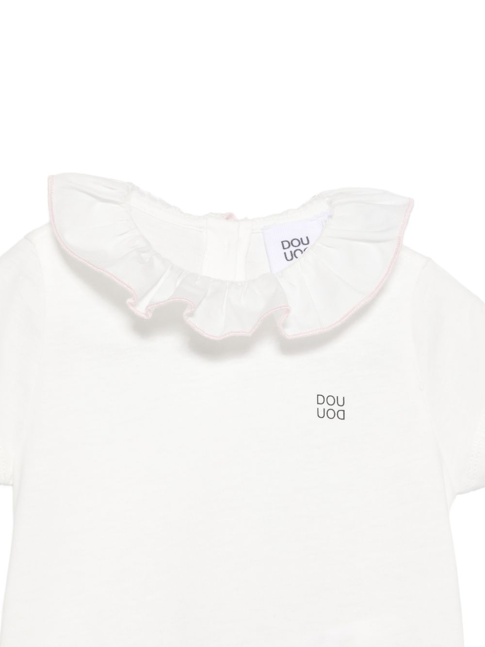 T-shirt per neonata Douuod Kids bianca con ruches DY8011 Z3708 101 DOUUOD KIDS