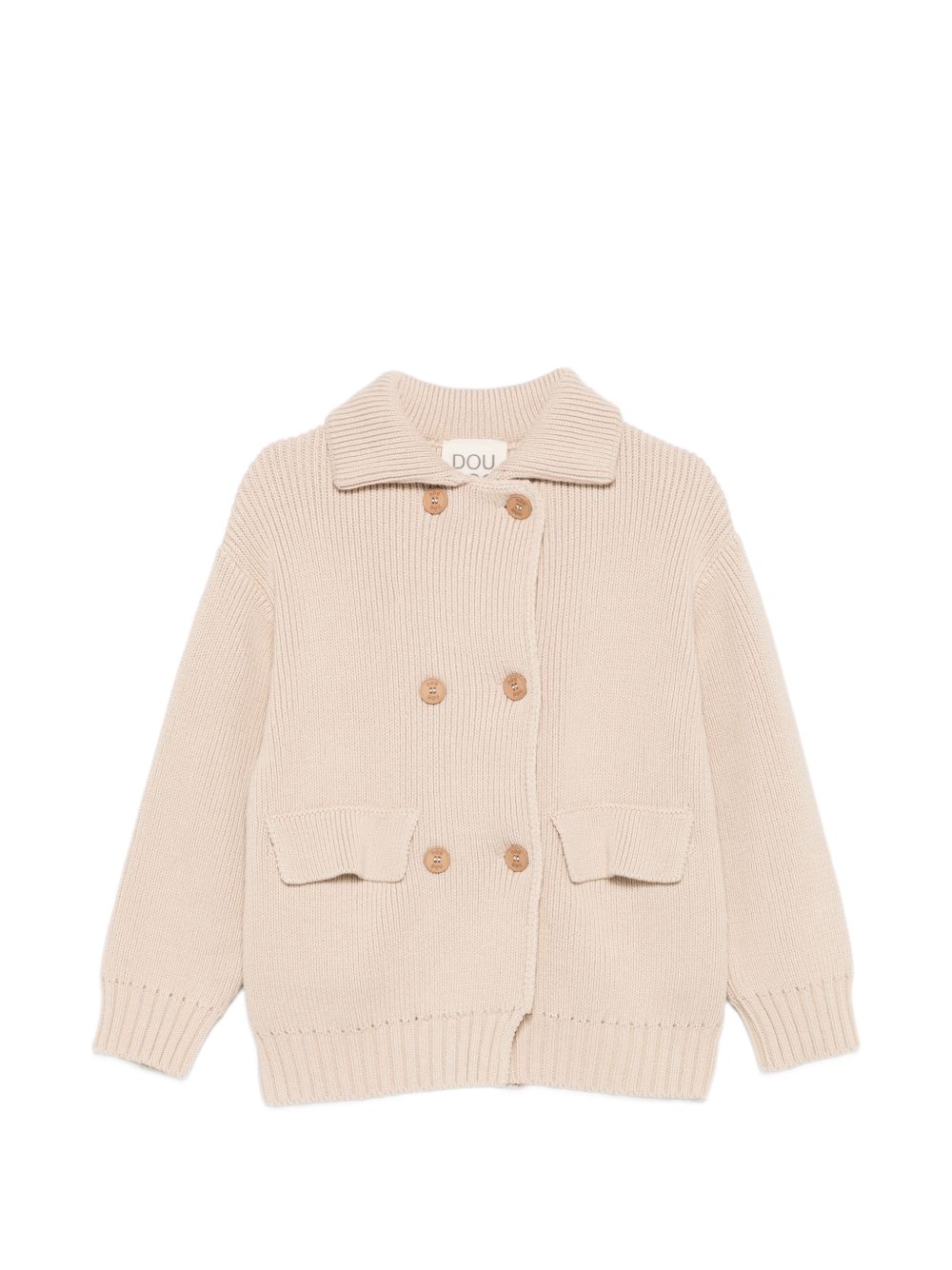 Cardigan per bambino Douuod Kids beige con colletto DY9A00 X0071 107 DOUUOD KIDS