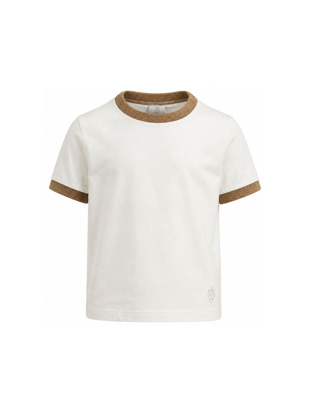 T-shirt per bambino Eleventy Kids beige a girocollo EY8P41 Z3708 101BG ELEVENTY KIDS