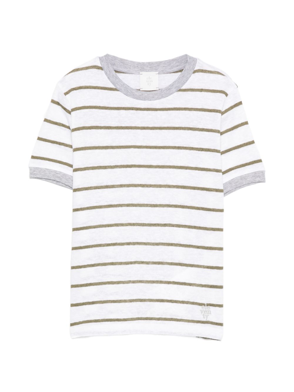 T-shirt per bambino Eleventy Kids bianca con motivo a righe EY8P61 J0551 100VE ELEVENTY KIDS