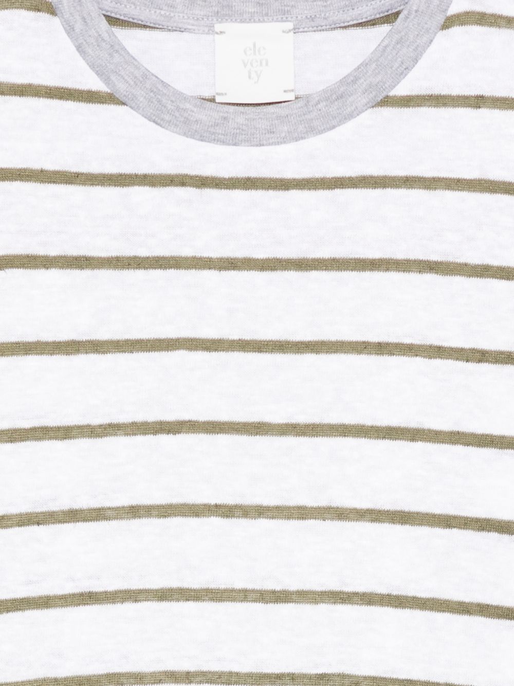 T-shirt per bambino Eleventy Kids bianca con motivo a righe EY8P61 J0551 100VE ELEVENTY KIDS