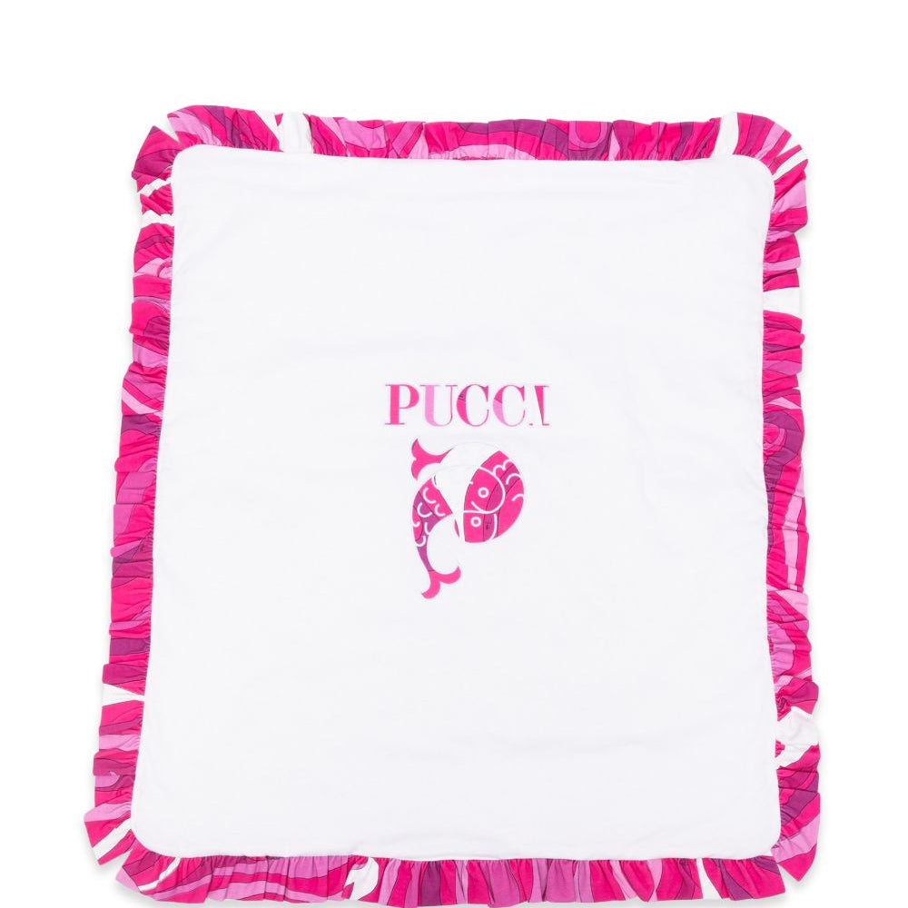 Coperta per neonata Emilio Pucci Junior multicolor con ruches PY0030 Z3672 100FU EMILIO PUCCI KIDS