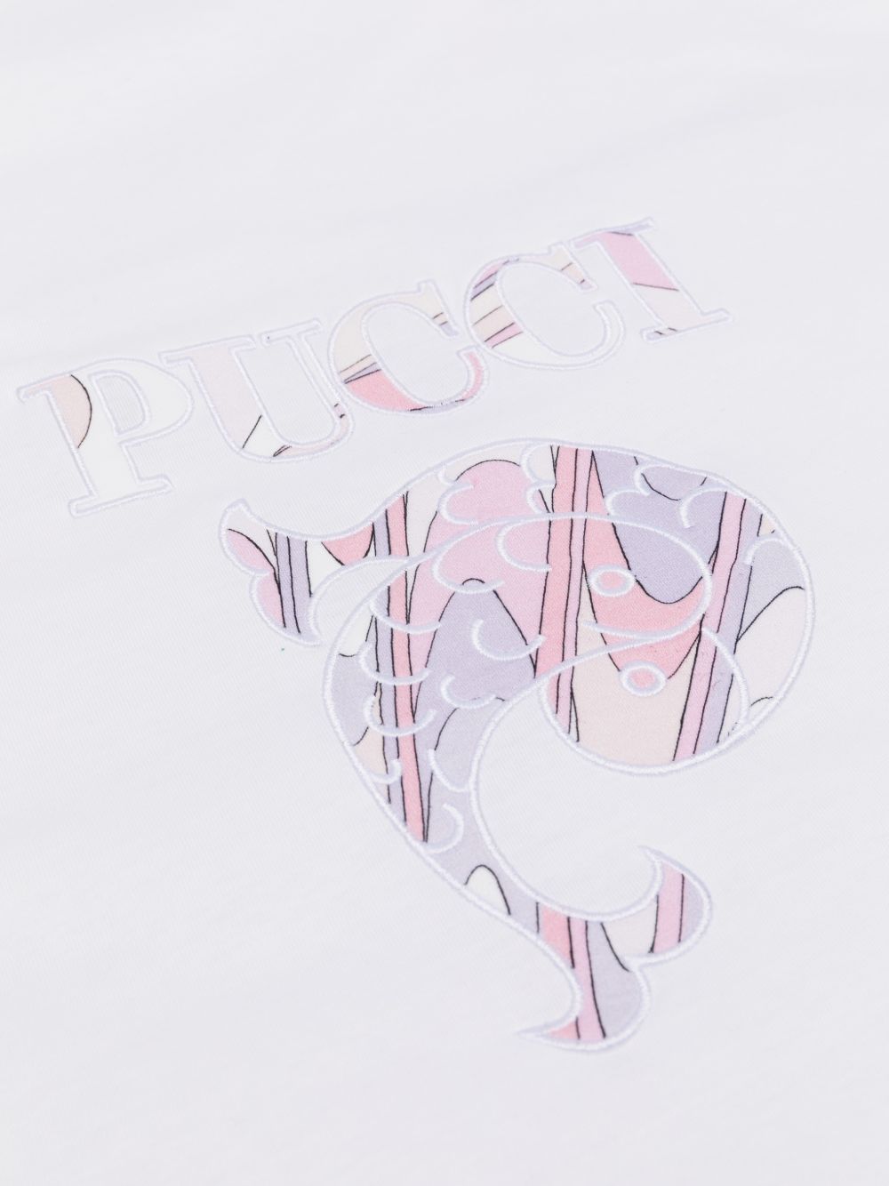Coperta per neonata Emilio Pucci Junior bianca con rifinitura con ruches PY0030 Z3672 102RS EMILIO PUCCI KIDS