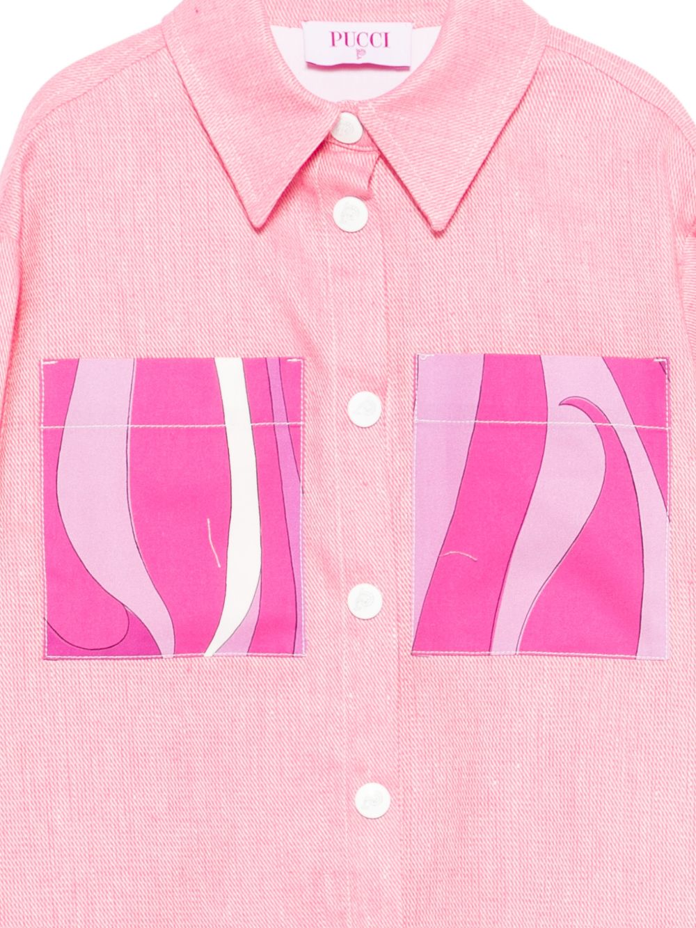 Giacca per bambina Emilio Pucci Junior rosa con taschino PY2A24 D0139 542 EMILIO PUCCI KIDS
