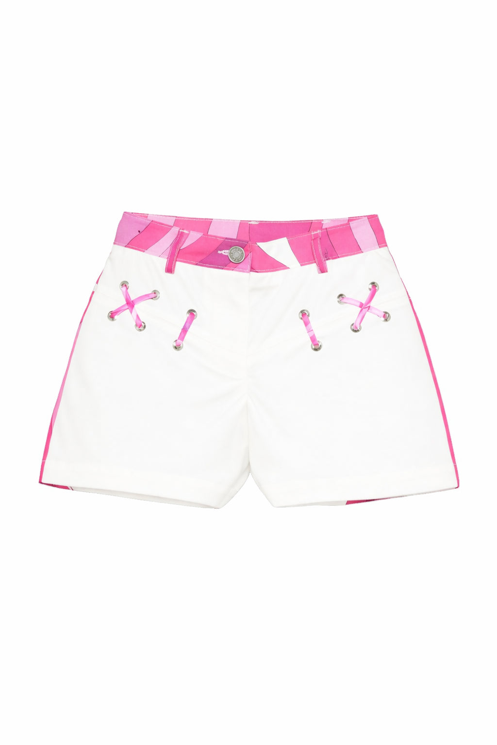 Shorts per bambina Emilio Pucci Junior multicolore con stampa grafica sul retro PY6B19 G0199 100FU EMILIO PUCCI KIDS