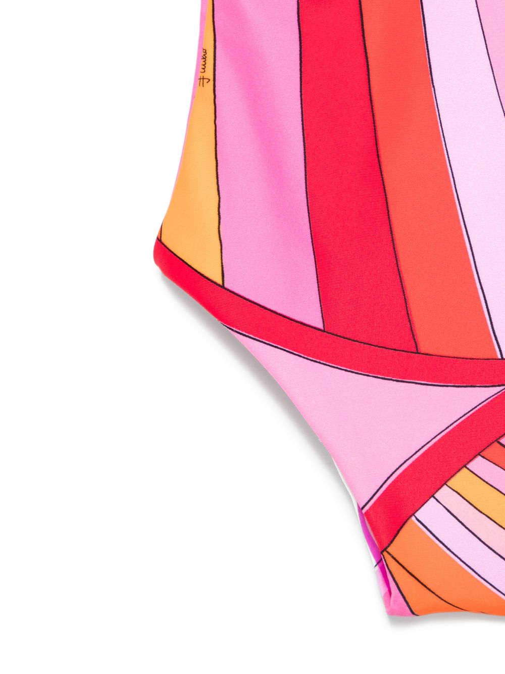 Costume da bagno per bambina Emilio Pucci Junior rosa con ruches PYC009 Z3748 50EAR EMILIO PUCCI KIDS