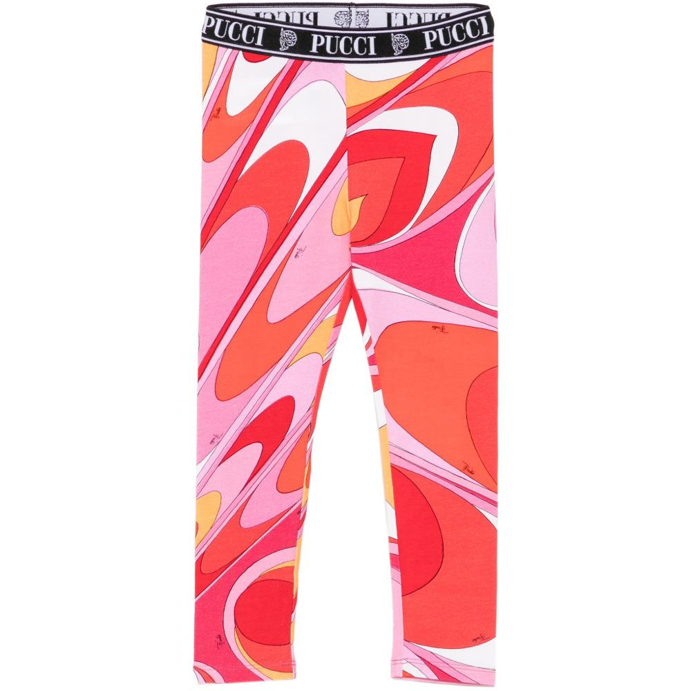 Leggings per bambina Emilio Pucci Junior multicolore con stampa Iride PY6B61 Z3688 50EAR EMILIO PUCCI KIDS