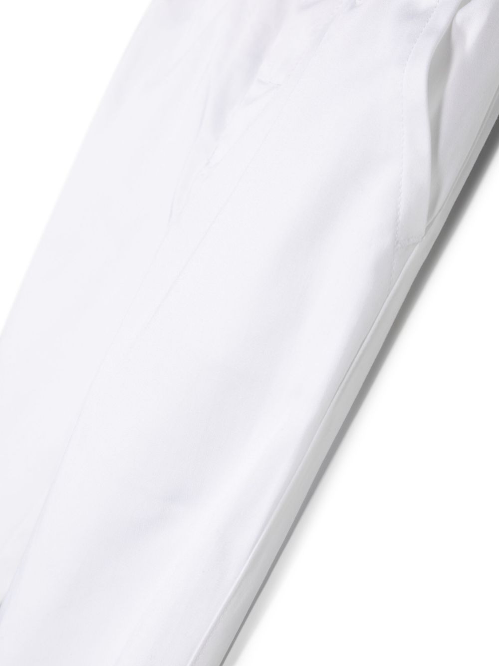 Pantaloni per neonato Emporio Armani Kids bianchi con placca logo 8NHP60 4N6YZ 0100 EMPORIO ARMANI KIDS