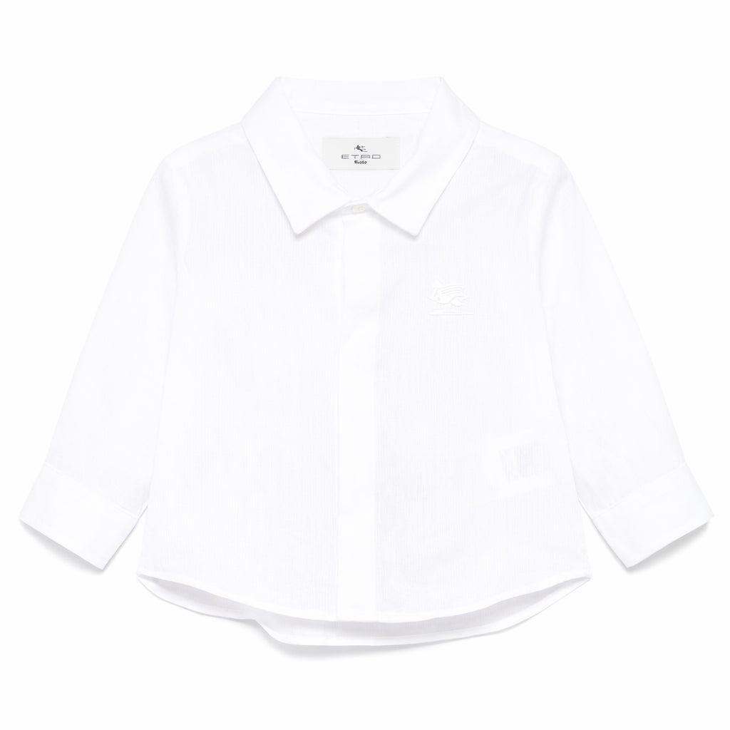 Camicia per neonato Etro Kids bianca con stampa paisley GW5500 P0472 100 ETRO KIDS