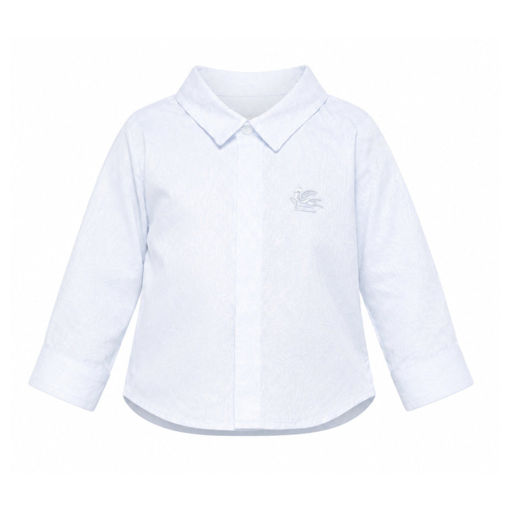 Camicia per neonato Etro Kids azzurra con colletto classico GW5500 P0472 600 ETRO KIDS