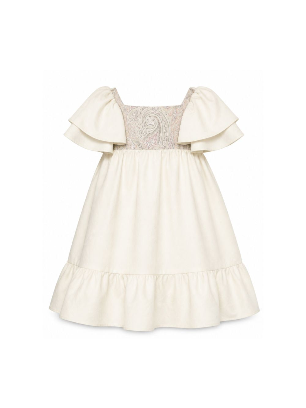 Abito per bambina Etro Kids bianco con stampa paisley GY1A31 I0308 105 ETRO KIDS